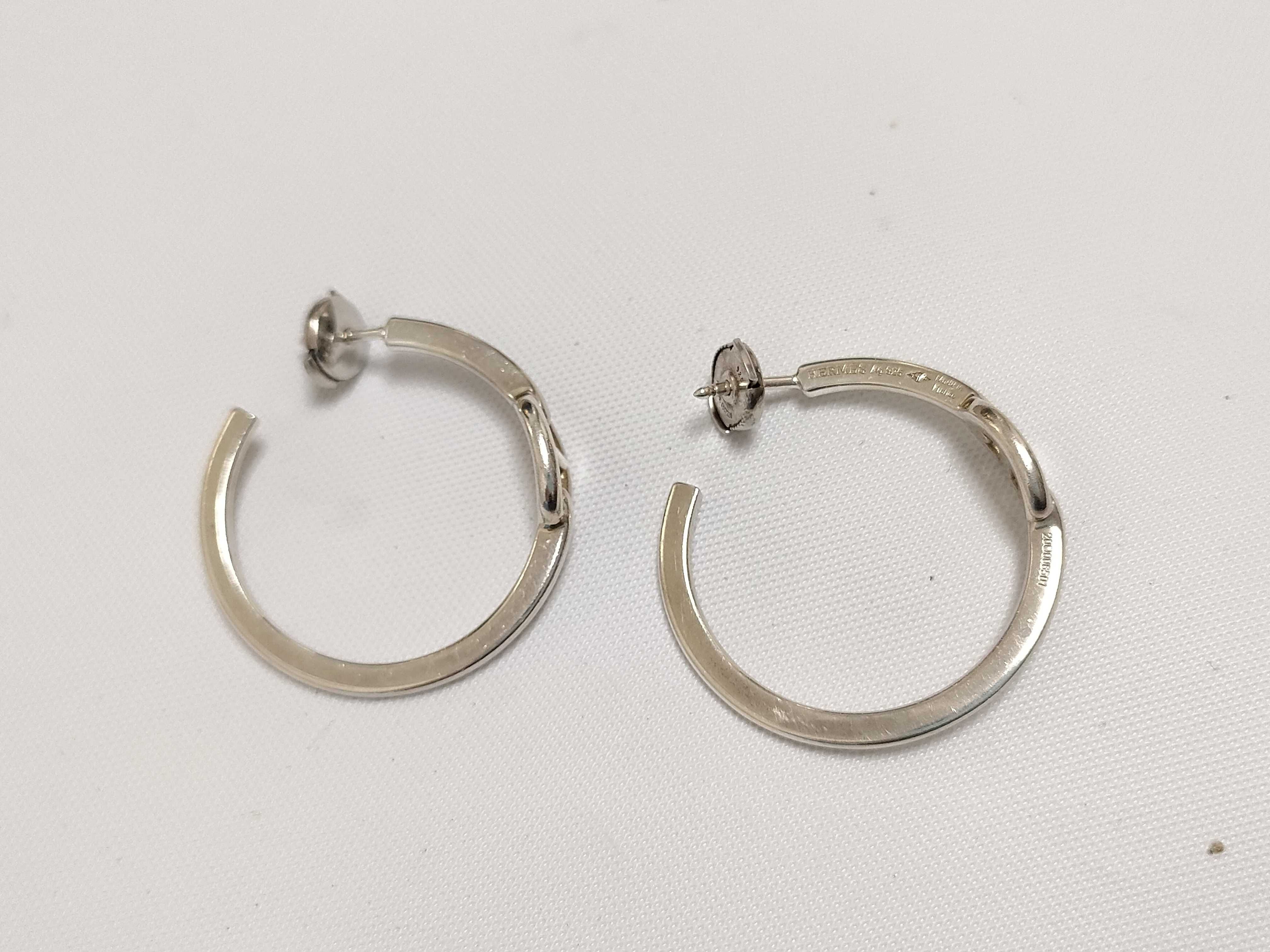 Chaine d'Ancre Hoop Earrings, SV925, 8.5g — view 2