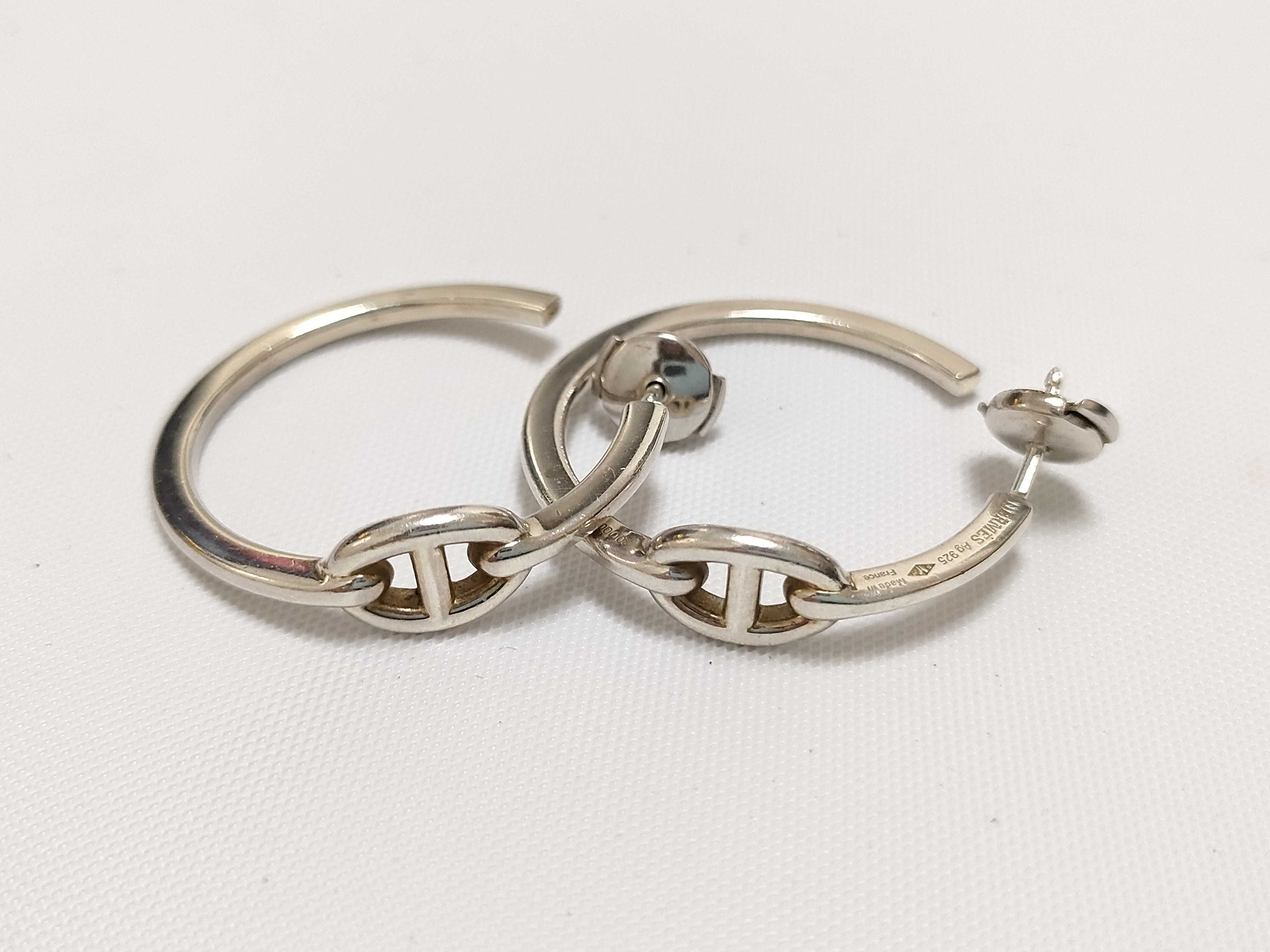 Chaine d'Ancre Hoop Earrings, SV925, 8.5g — view 3