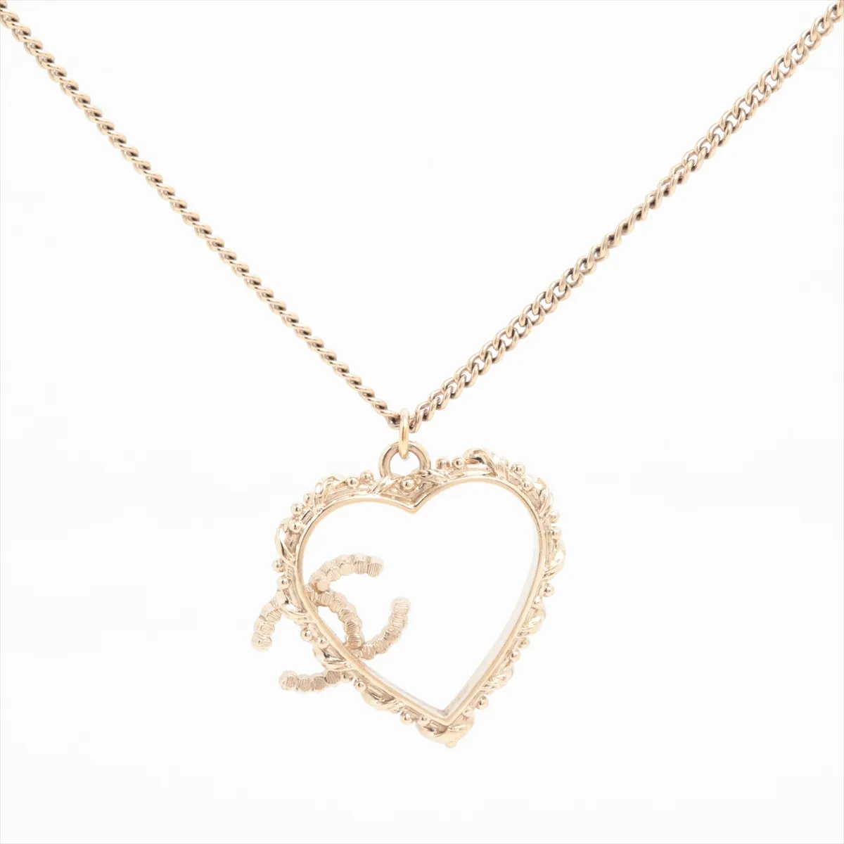 Cocomark Heart B25P Necklace GP x Rhinestone Gold — view 2