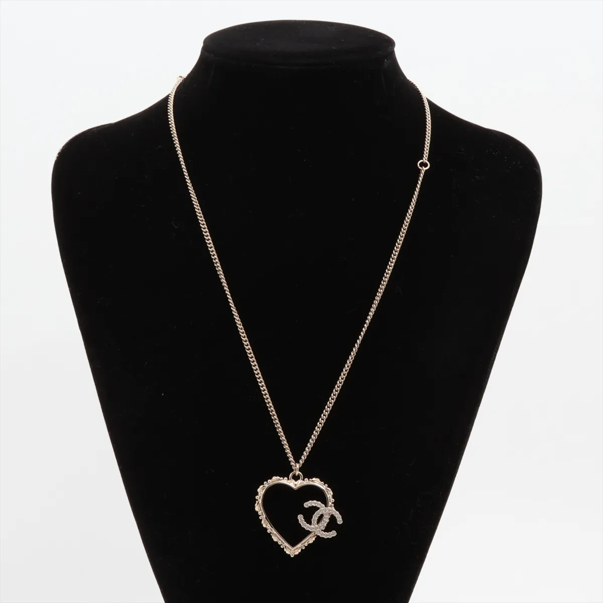 Cocomark Heart B25P Necklace GP x Rhinestone Gold — view 5