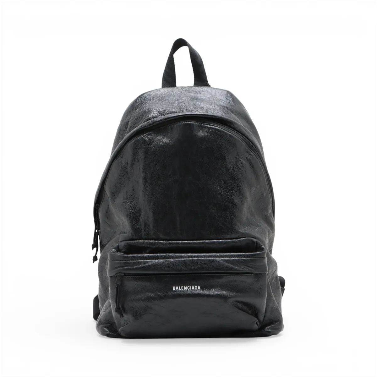 Explorer Leather Backpack/Rucksack, Black 503221