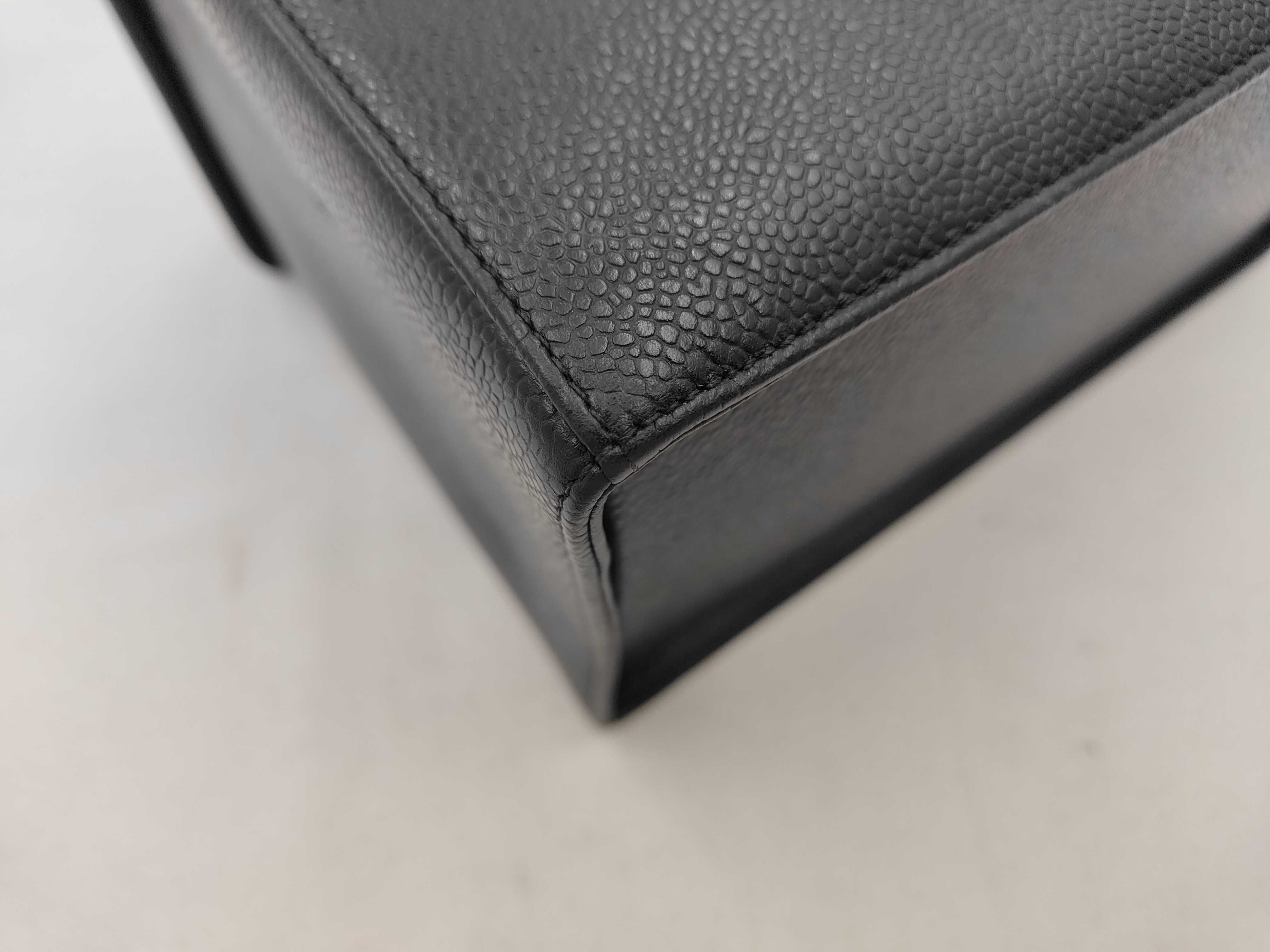 Caviar Coco Mark Turnlock Vanity Bag, Black, with Stamp and Seal. — view 6