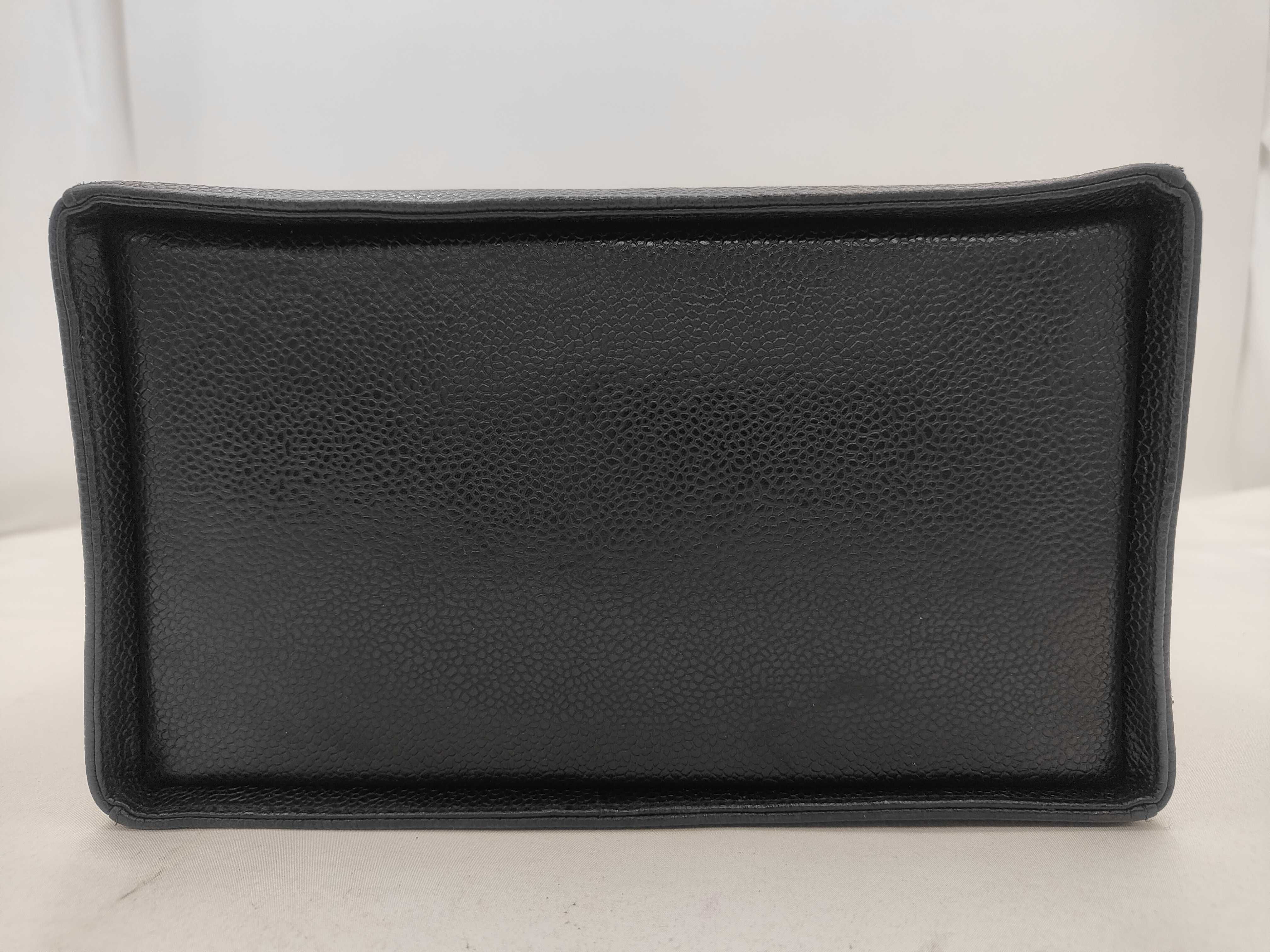 Caviar Coco Mark Turnlock Vanity Bag, Black, with Stamp and Seal. — view 7