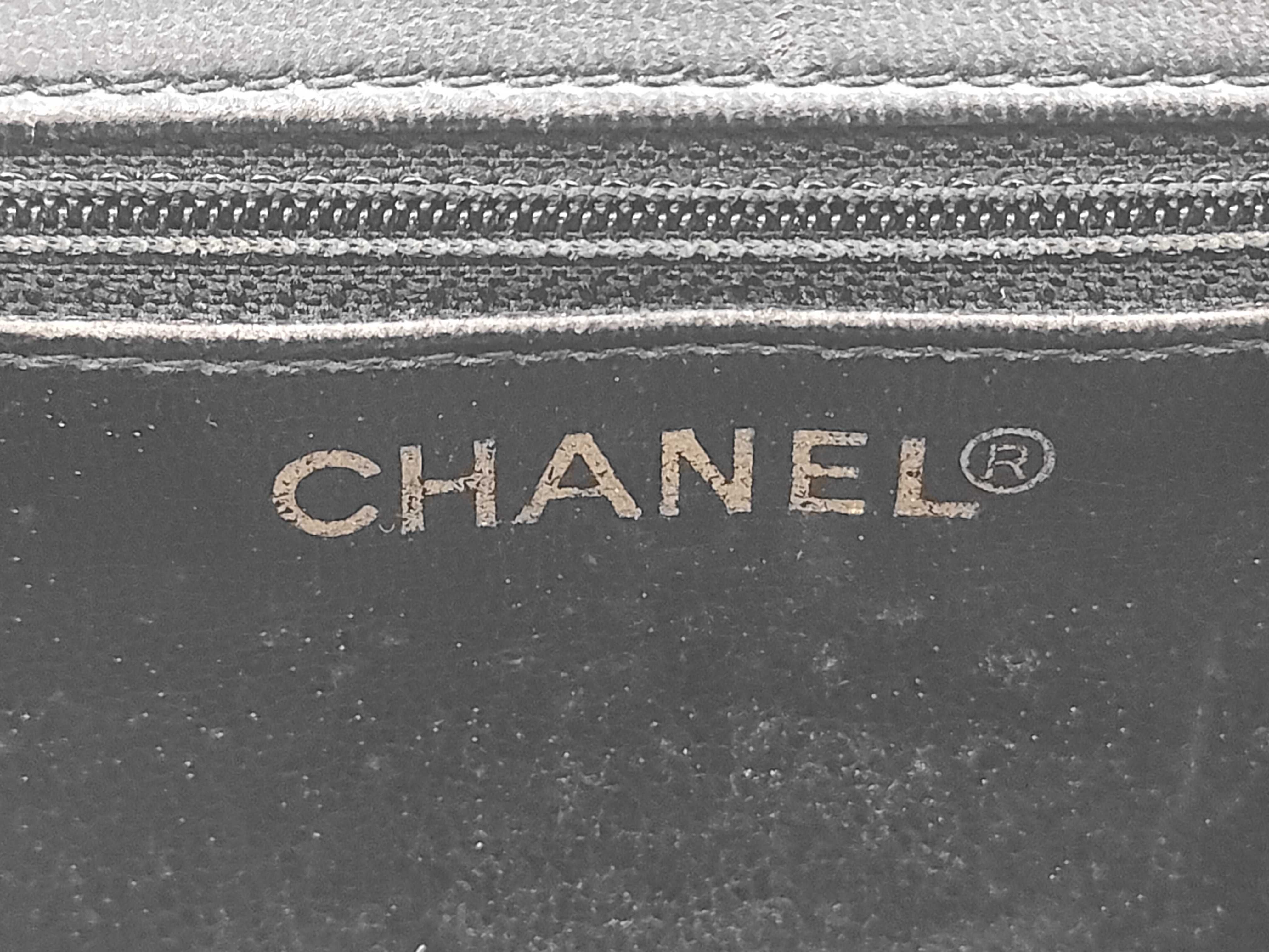 Caviar Coco Mark Turnlock Vanity Bag, Black, with Stamp and Seal. — view 10