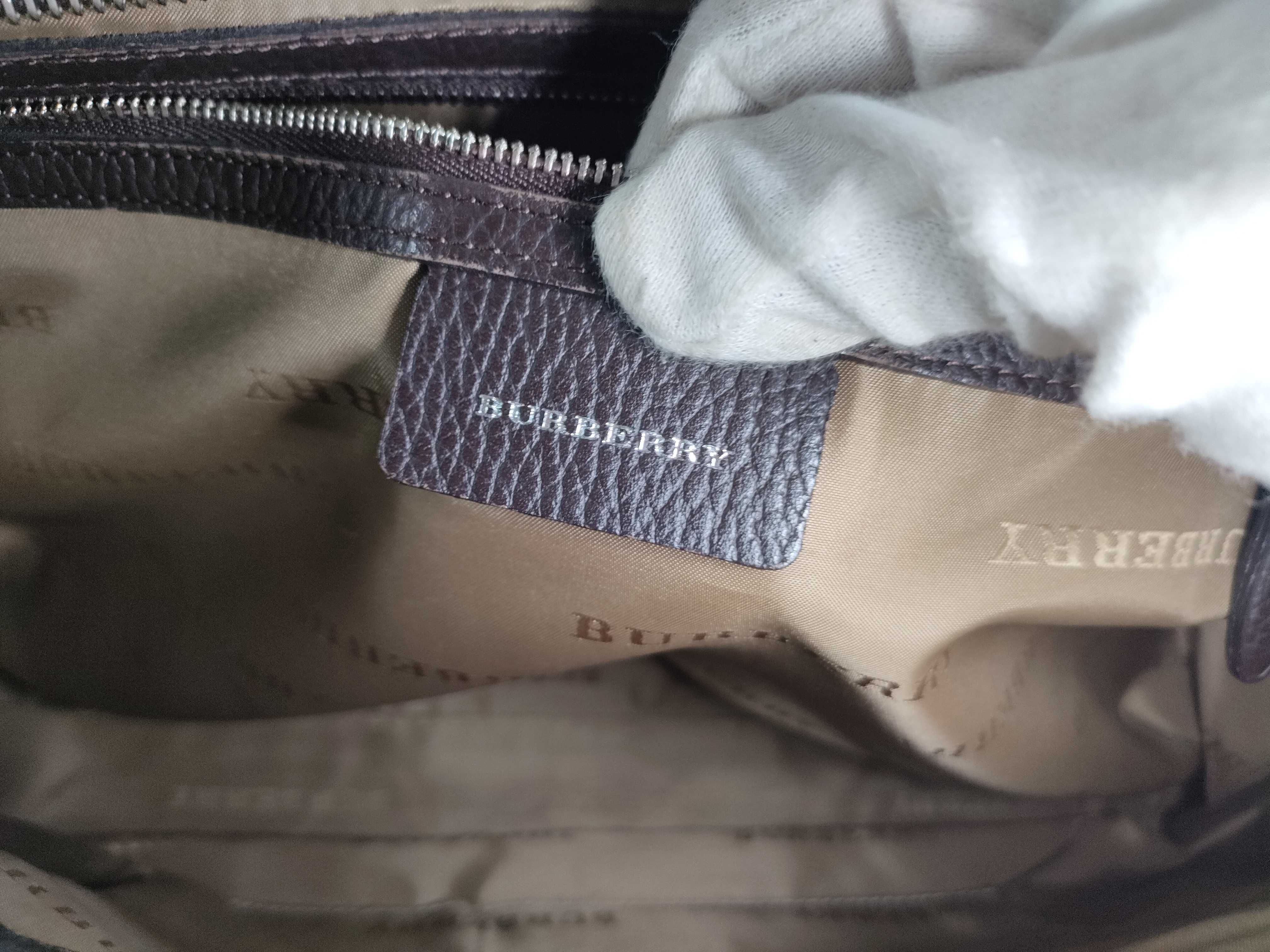 Briefcase Tote Bag, Khaki Nylon Leather Tote Bag — view 13