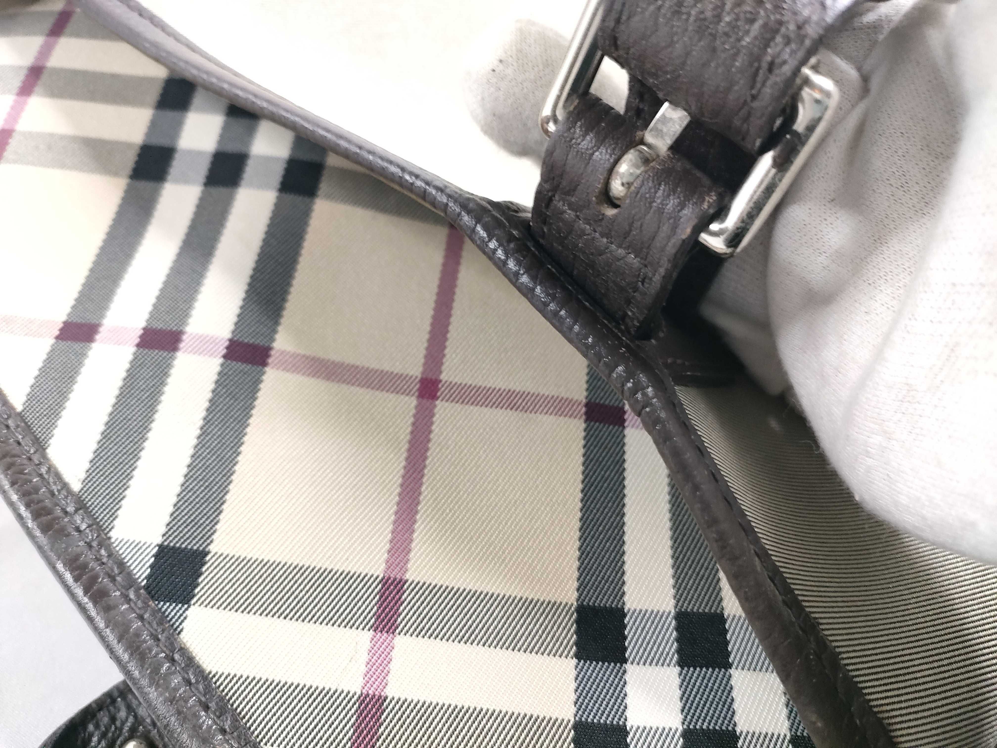 Briefcase Tote Bag, Khaki Nylon Leather Tote Bag — view 8