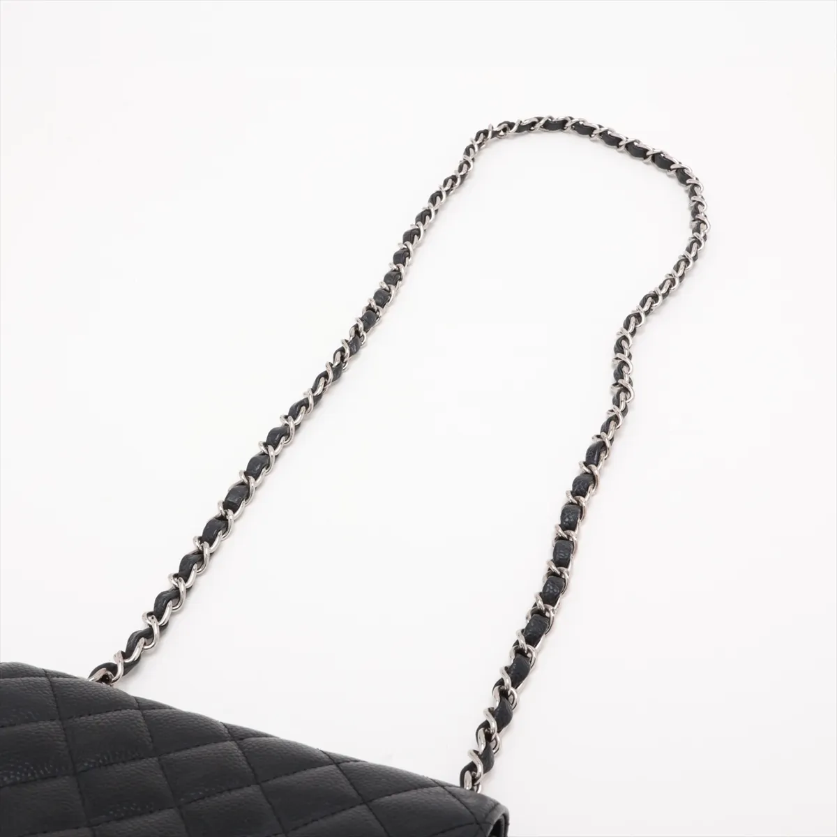 Mini Matelassé 17 Caviar Skin Single Flap Single Chain Bag, Black with Silver Hardware, 22679927, Serial Number , A35200 — view 5