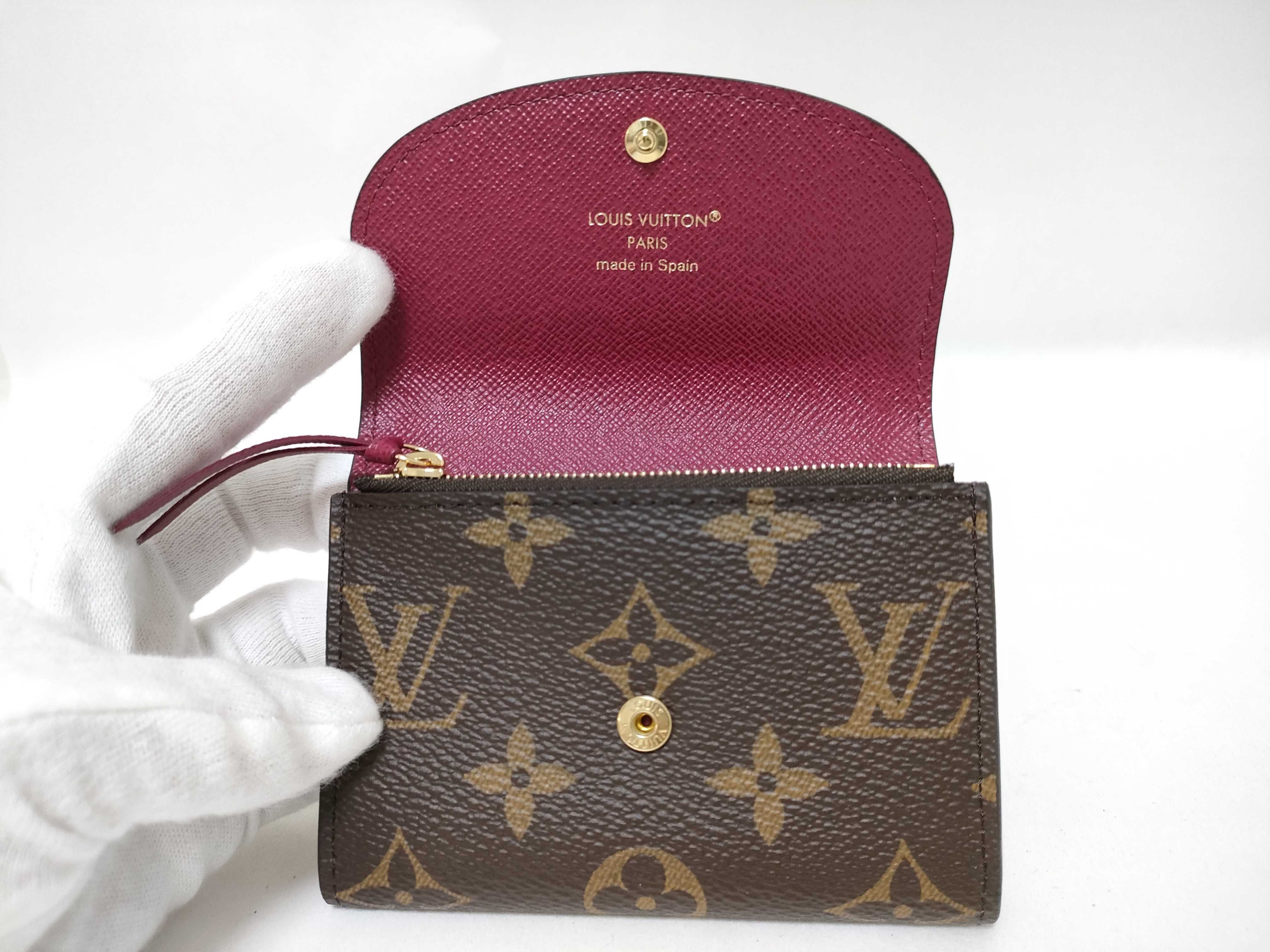 Monogram Louis Vuitton M41939 Monogram Portemonnaie Rosalie Coin Case Card Case Brown Coin Case — view 8