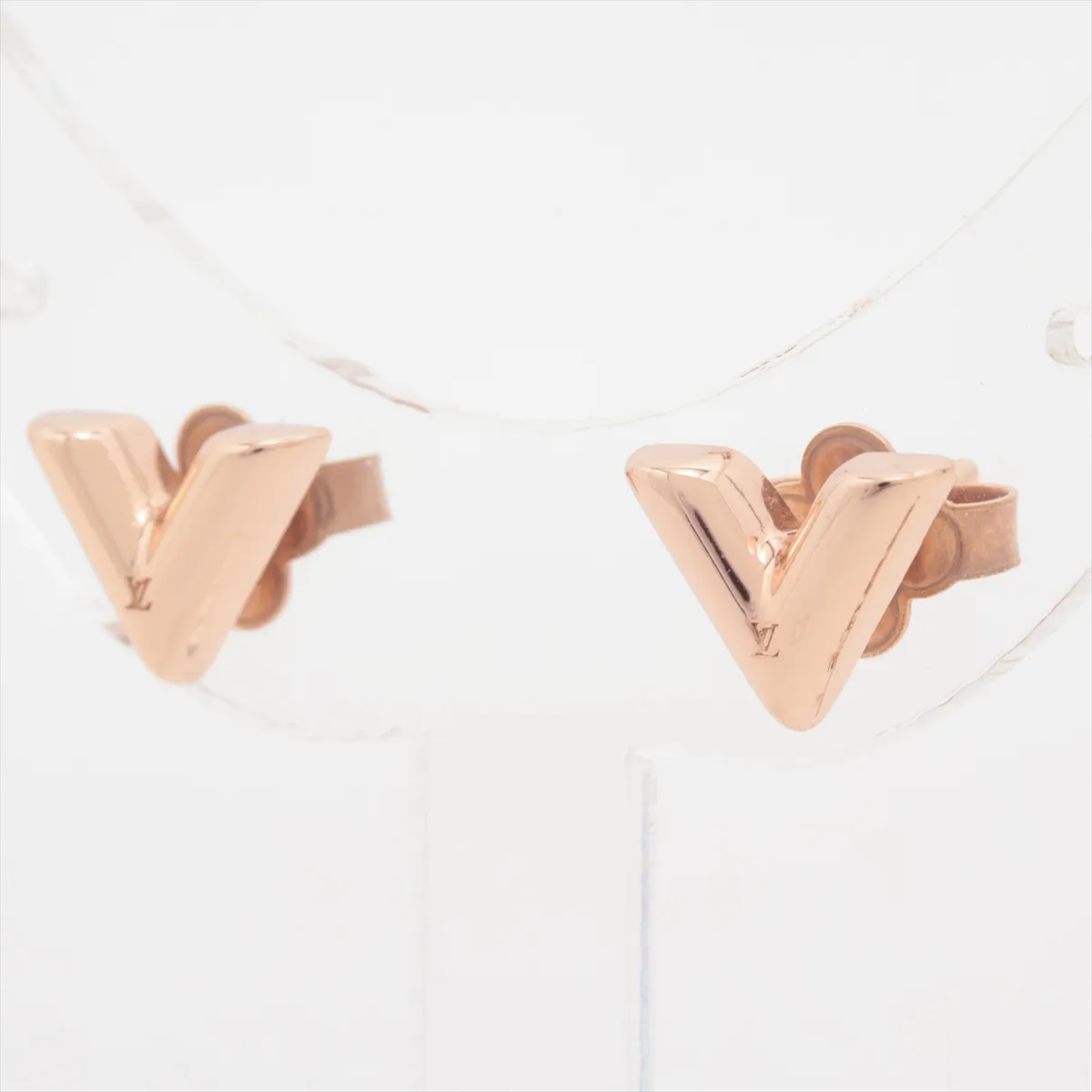 M02393 Essential V LE4264 Earrings (Pair) GP Pink Gold. Shows signs of wear, — view 3