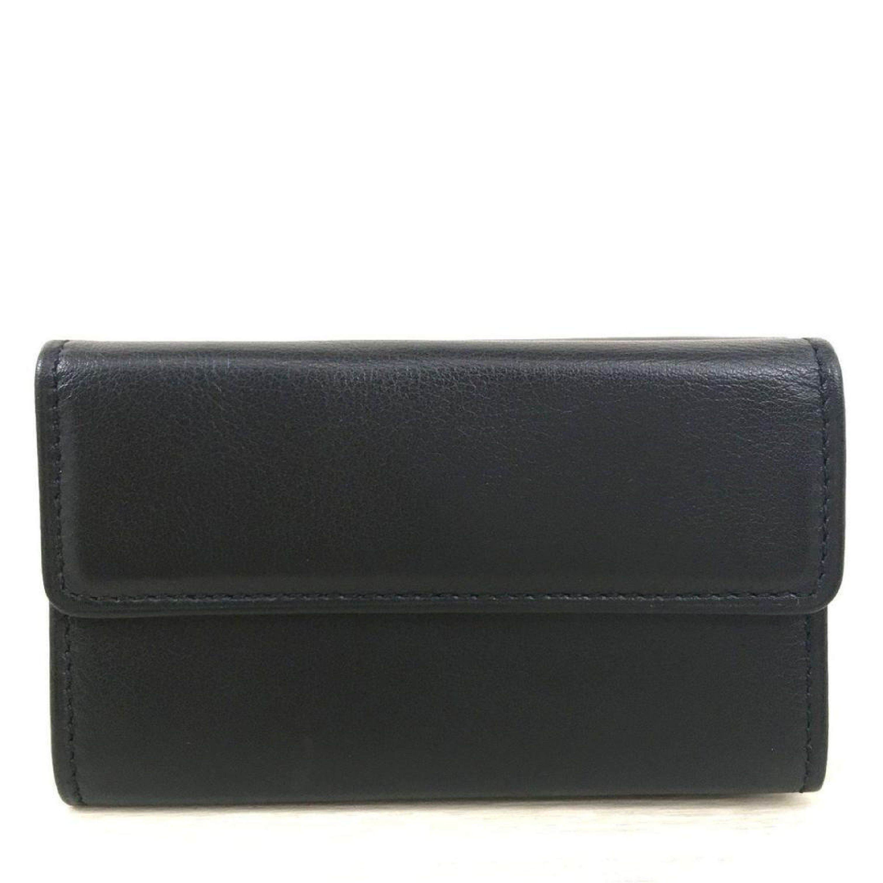Mini Wallet, Black, with Box, Double Snap Closure Wallet — view 2