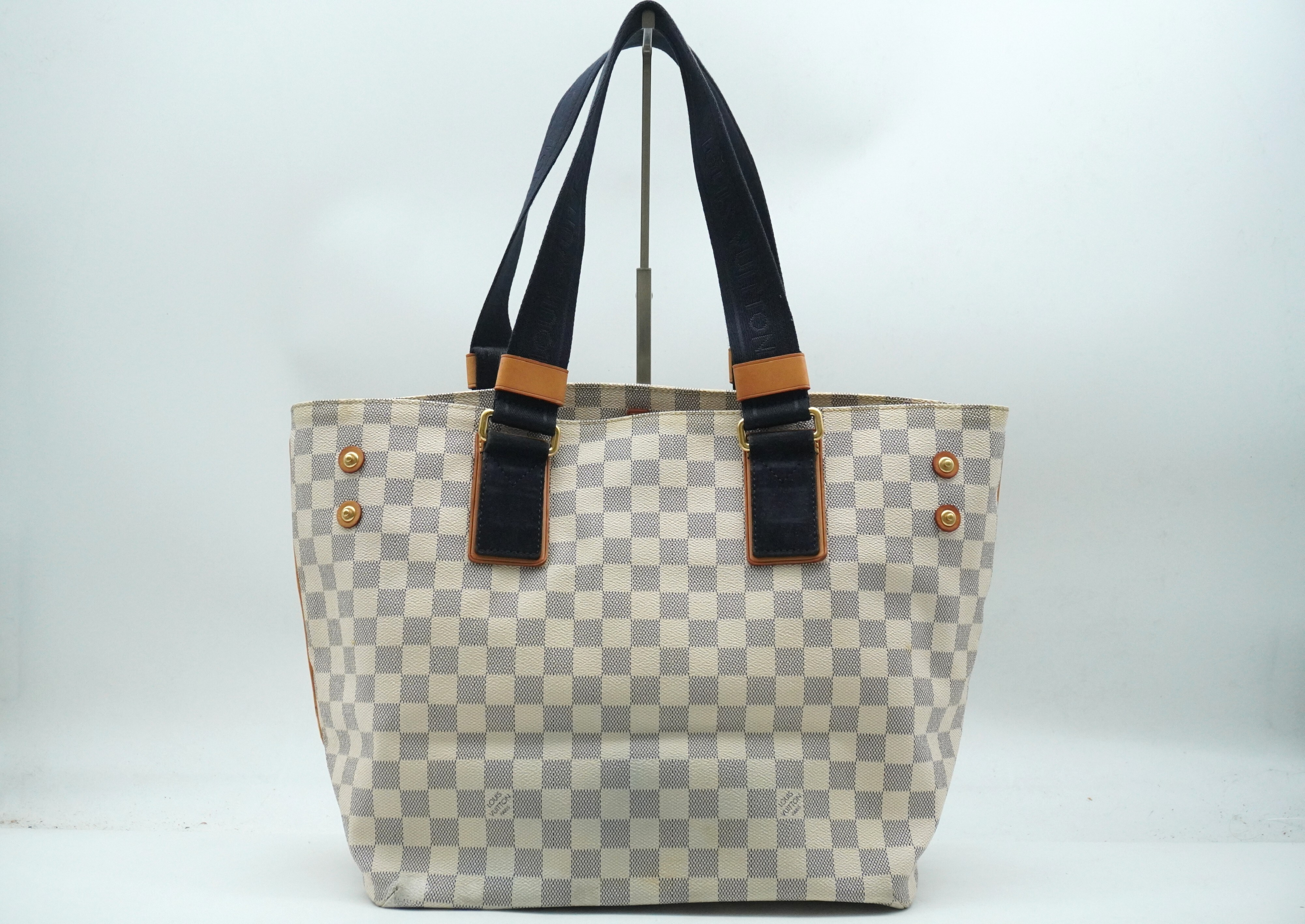 Damier Azur Plan Soleil Cabas PM N41179 Tote Bag — view 2