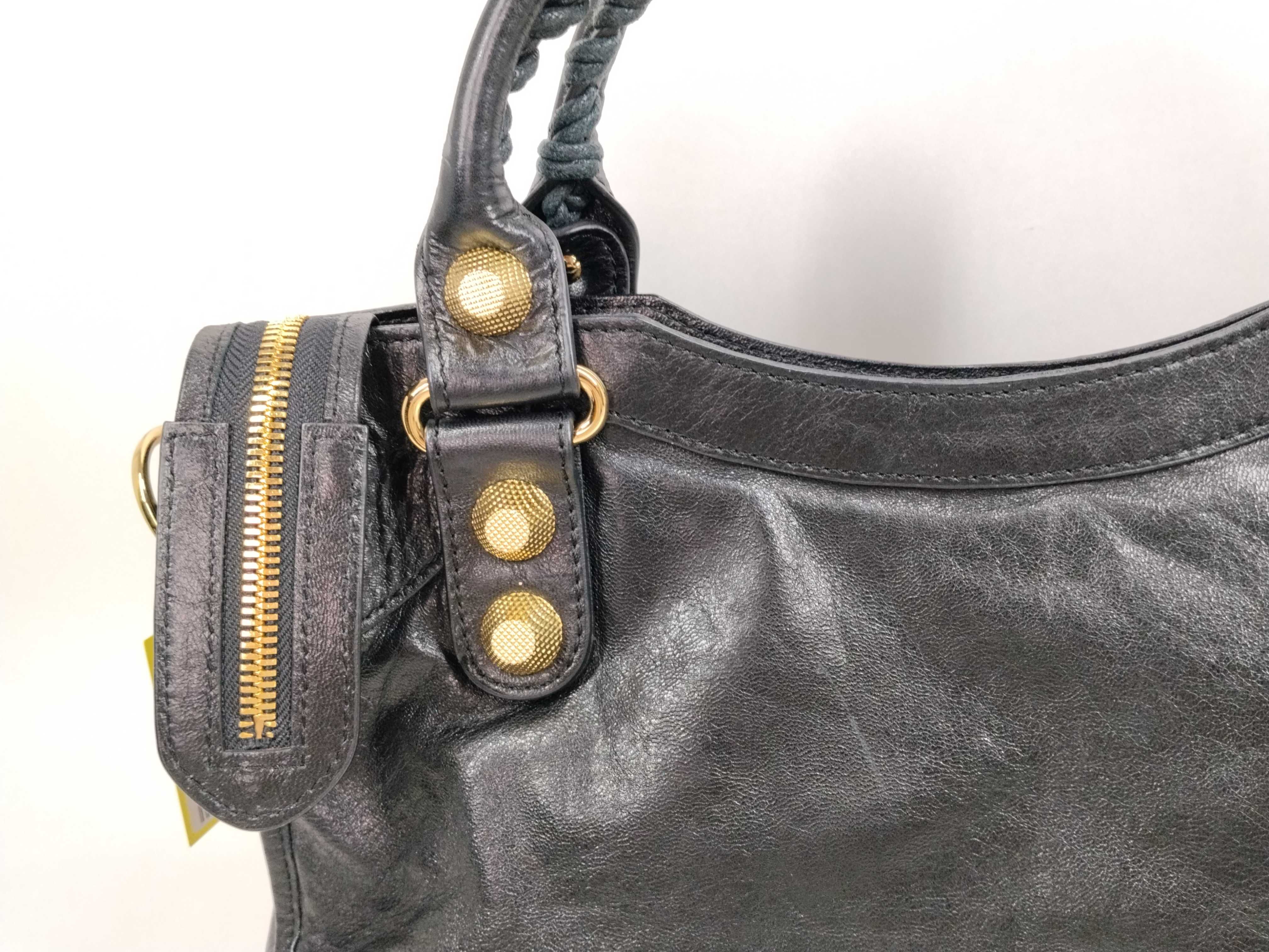 The Giant City Studded Leather Black Handbag — view 3