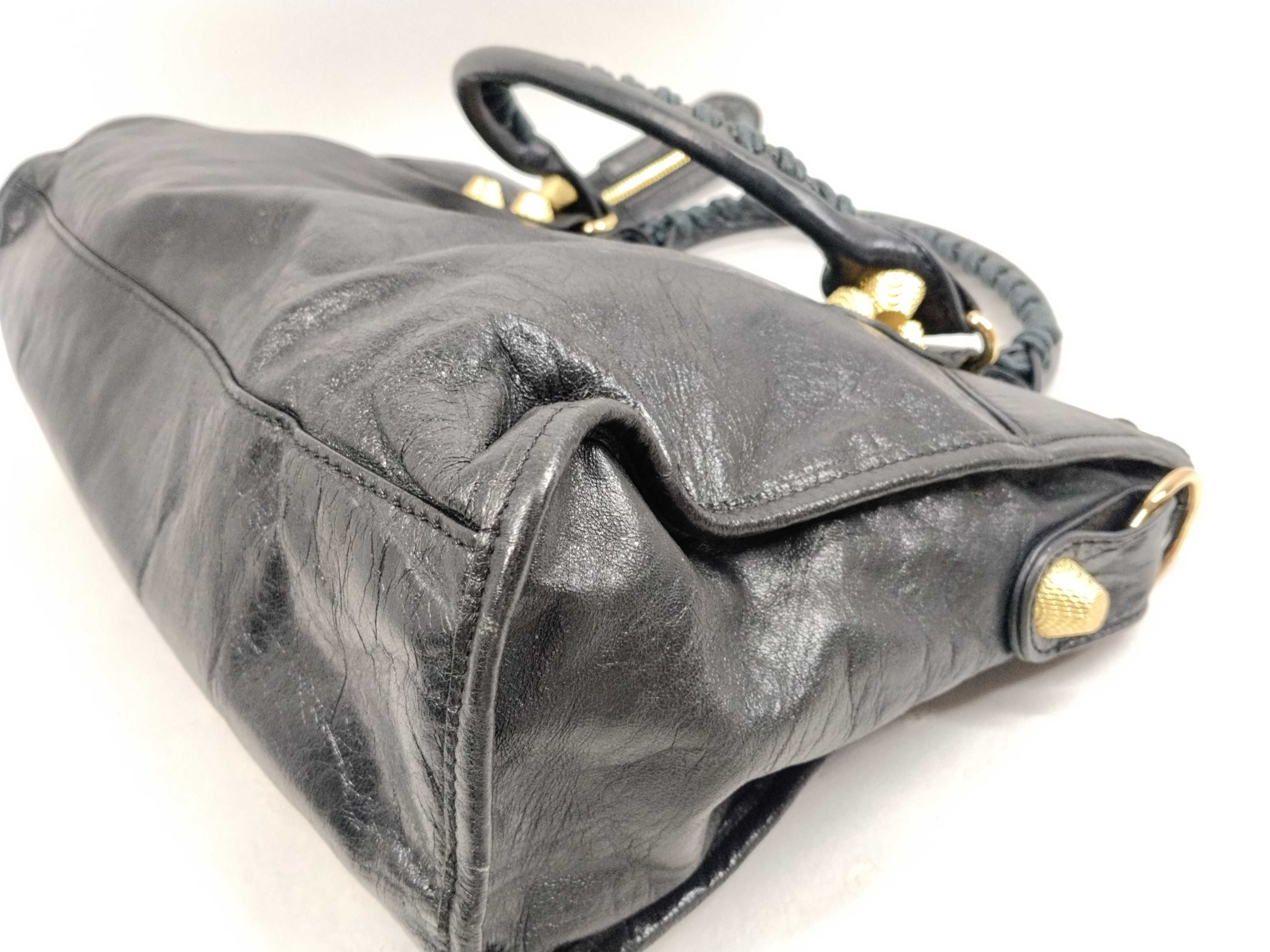 The Giant City Studded Leather Black Handbag — view 8
