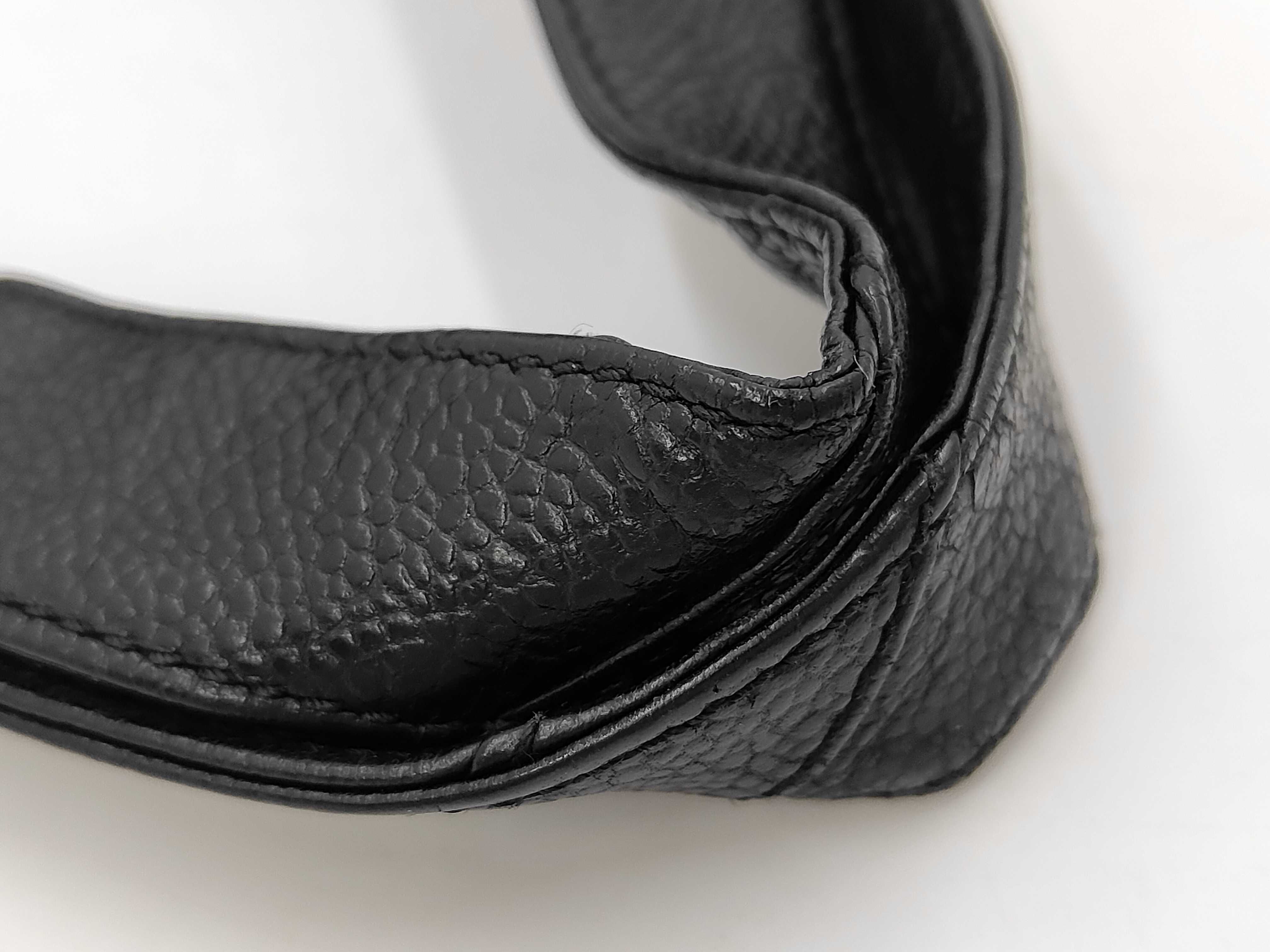 Caviar Skin Logo Tote Bag, Black, with sticker, torn inner pocket, W31cm. — view 5
