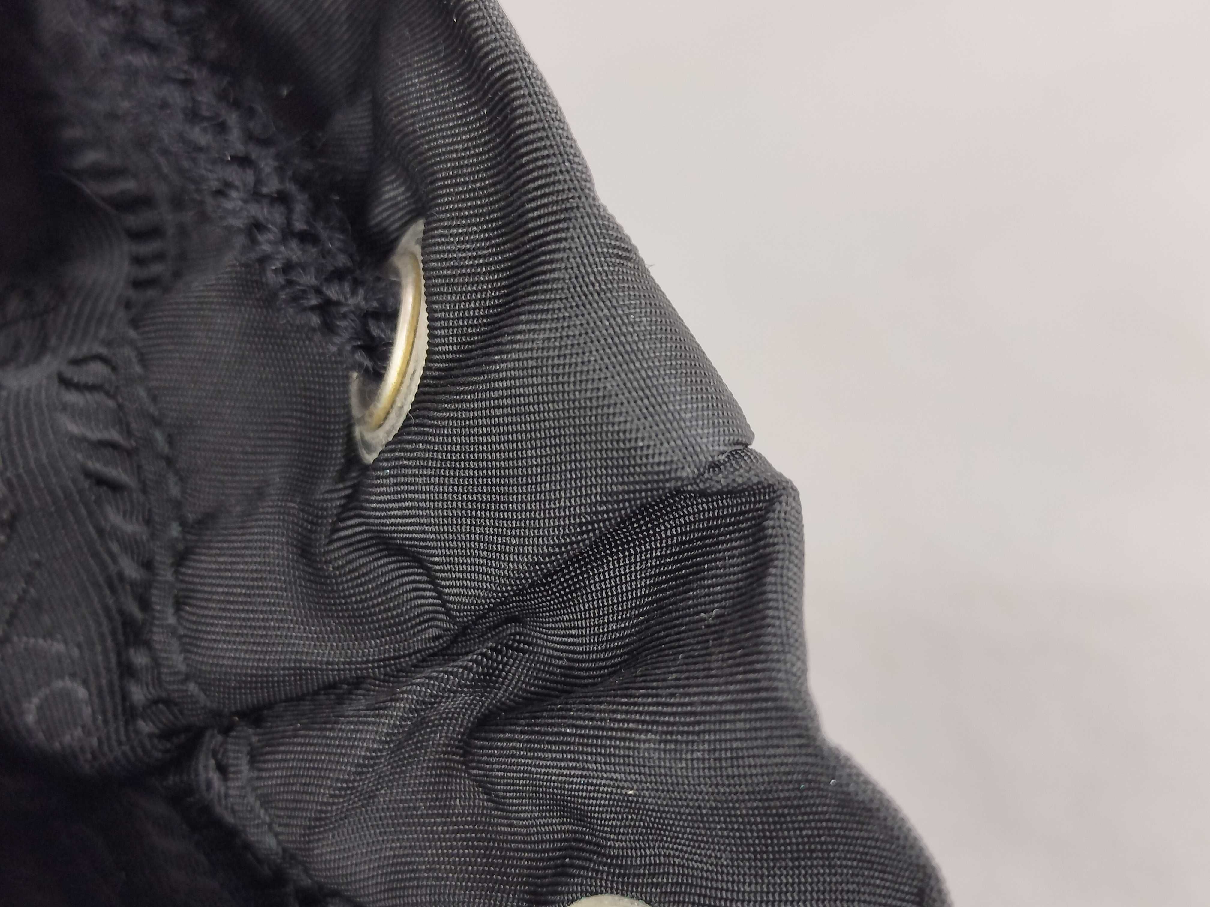 Nylon Prada Backpack, Black, Triangle Plate Backpack — view 9