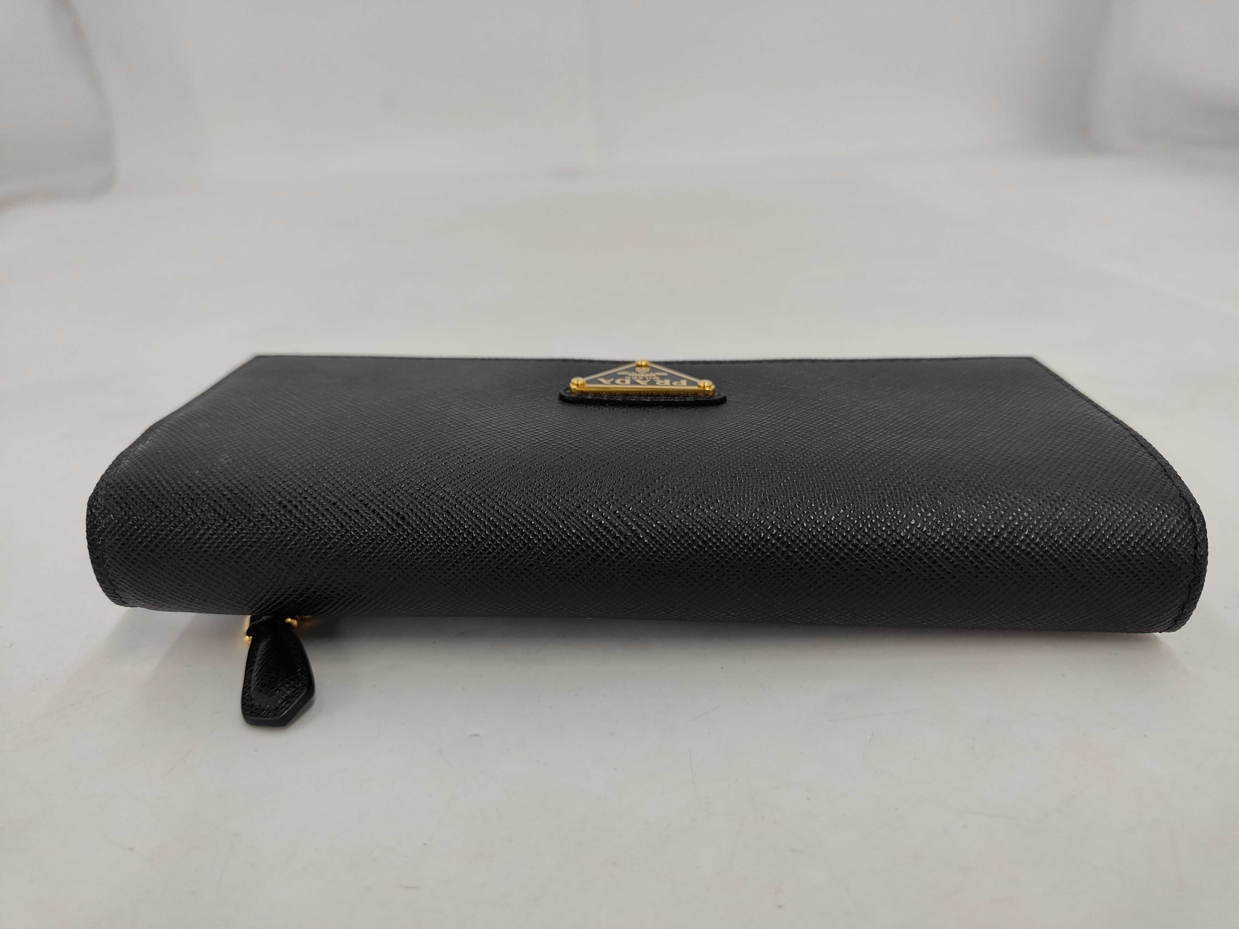 Triangle Logo Saffiano 1MH132 Long Wallet — view 5