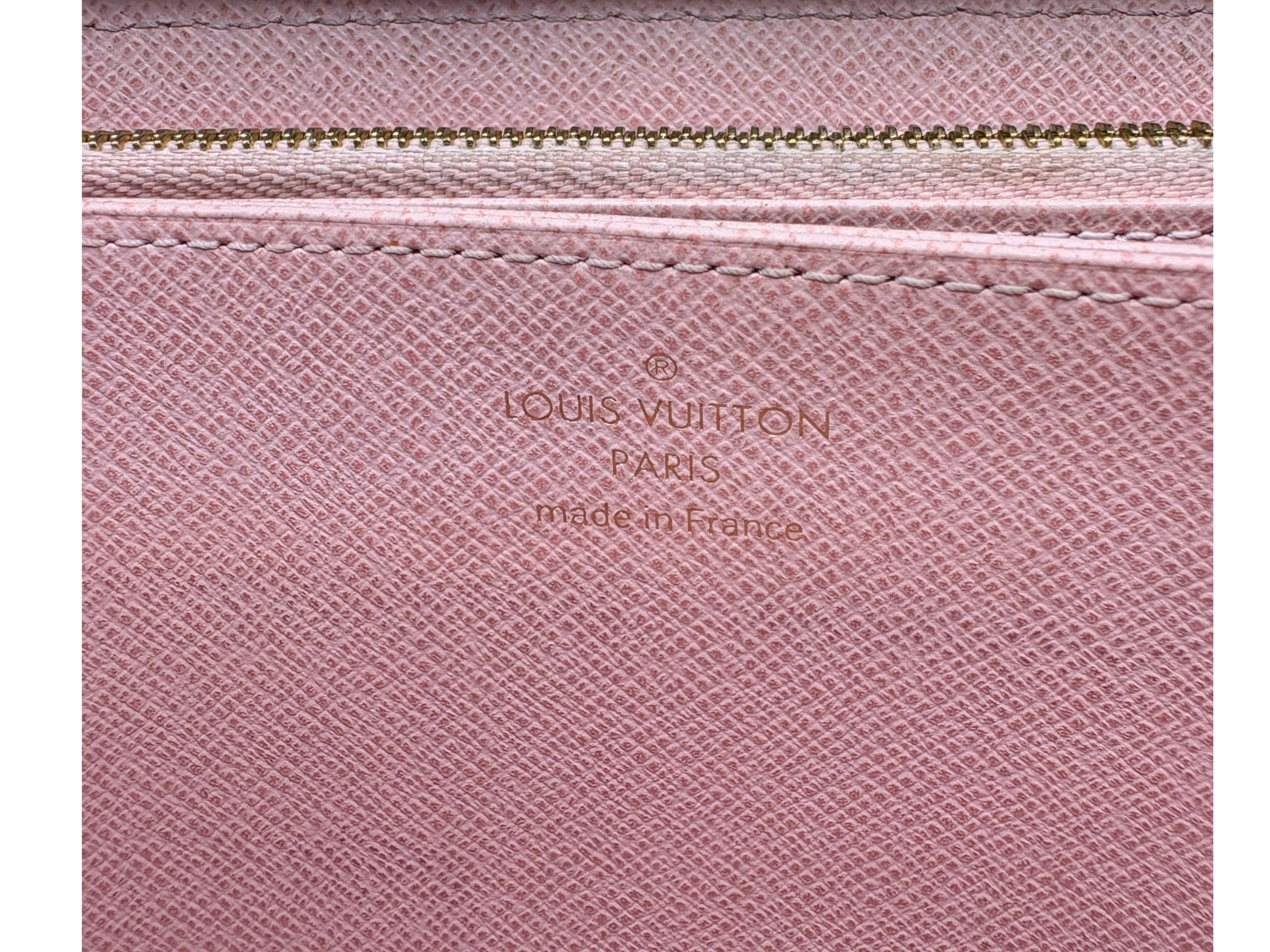 Damier Zippy Wallet N60046 Rose Ballerine Round Zip Wallet — view 7