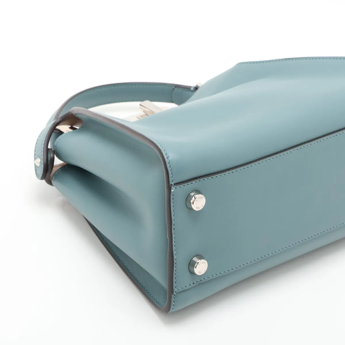 Peekaboo Essentially Leather 2-Way Handbag, Blue, 8BN302 — view 4