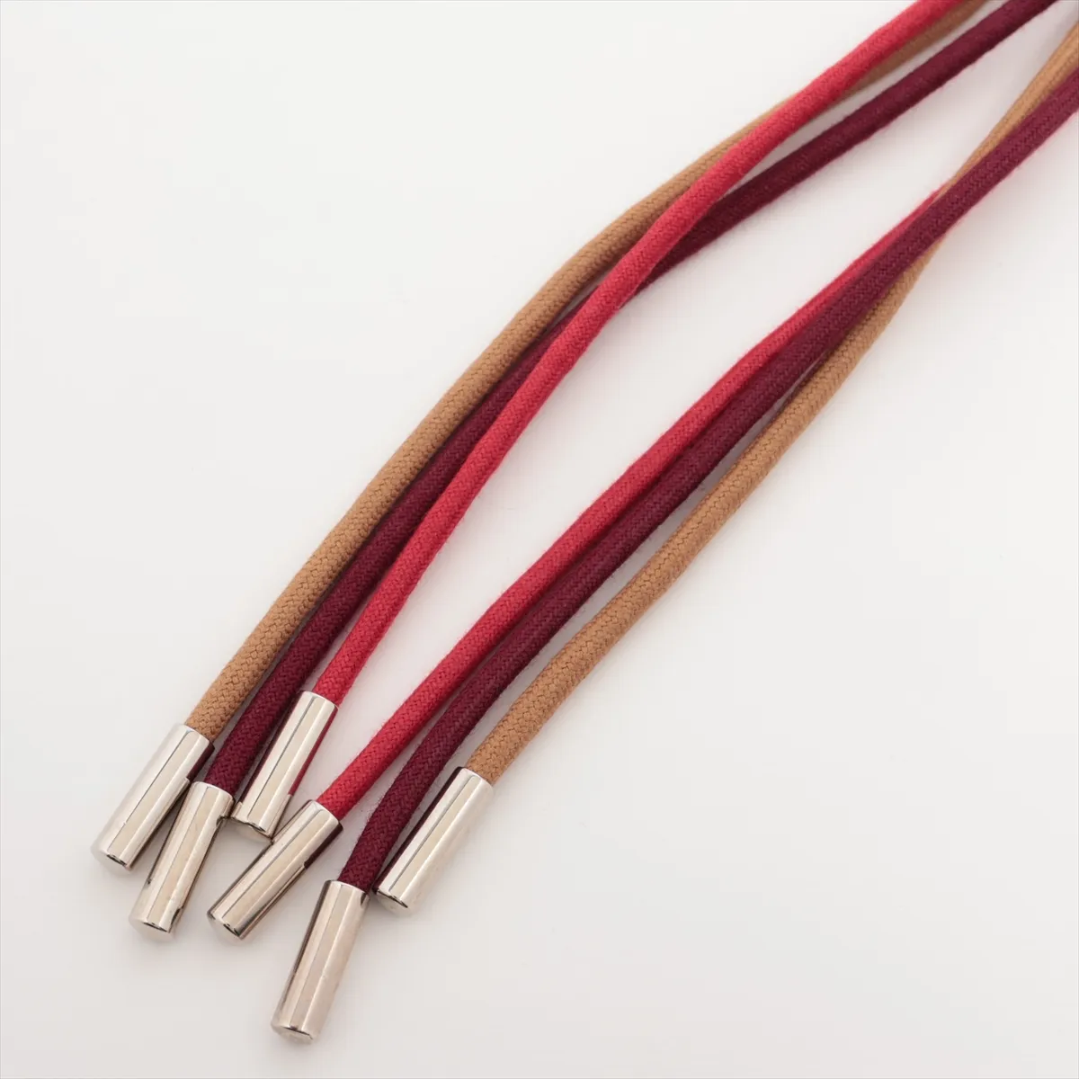 belt, metal and leather, silver and red. Shows signs of wear, — view 3