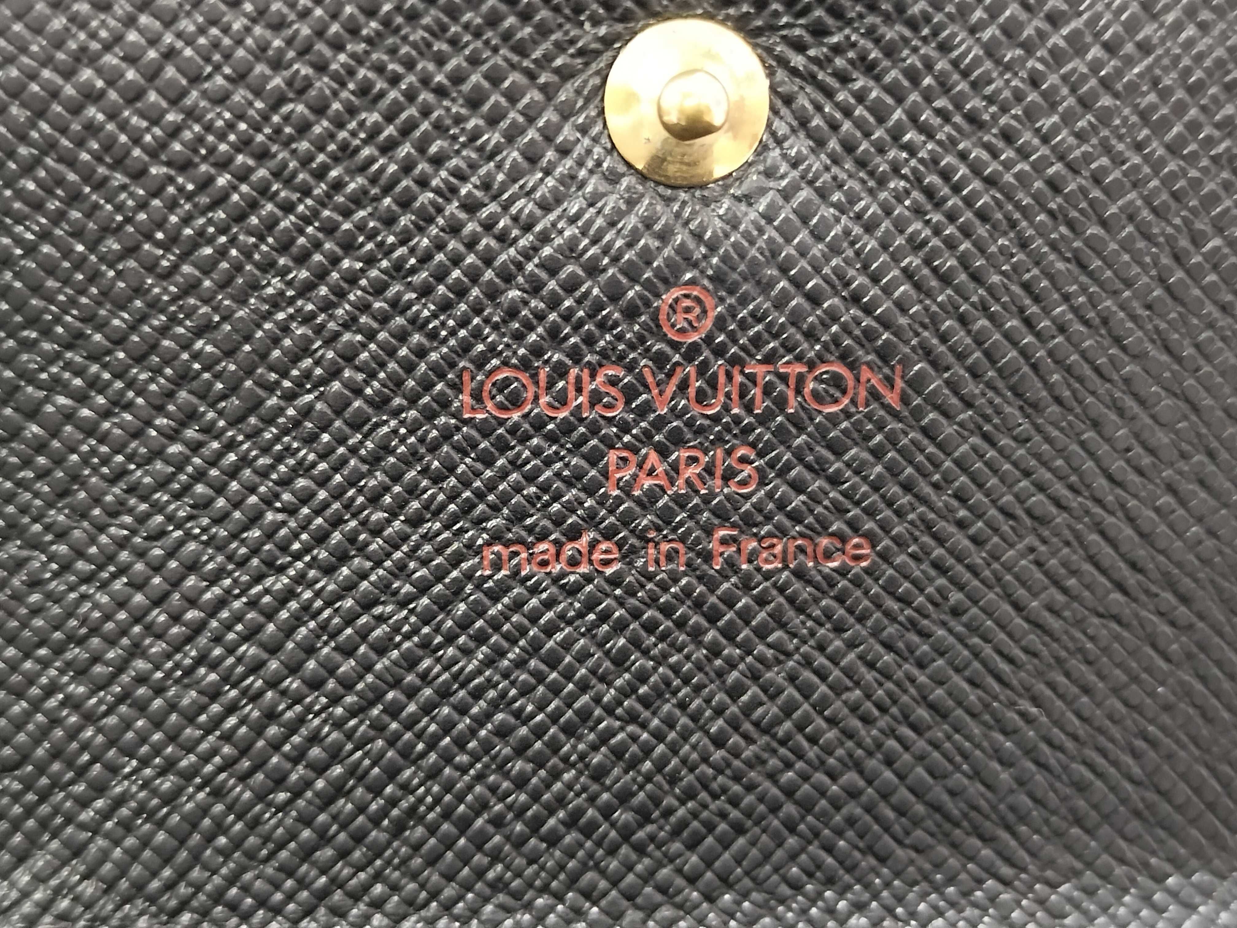 Epi Leather Bi-fold Wallet, Black, Serial Number — view 12