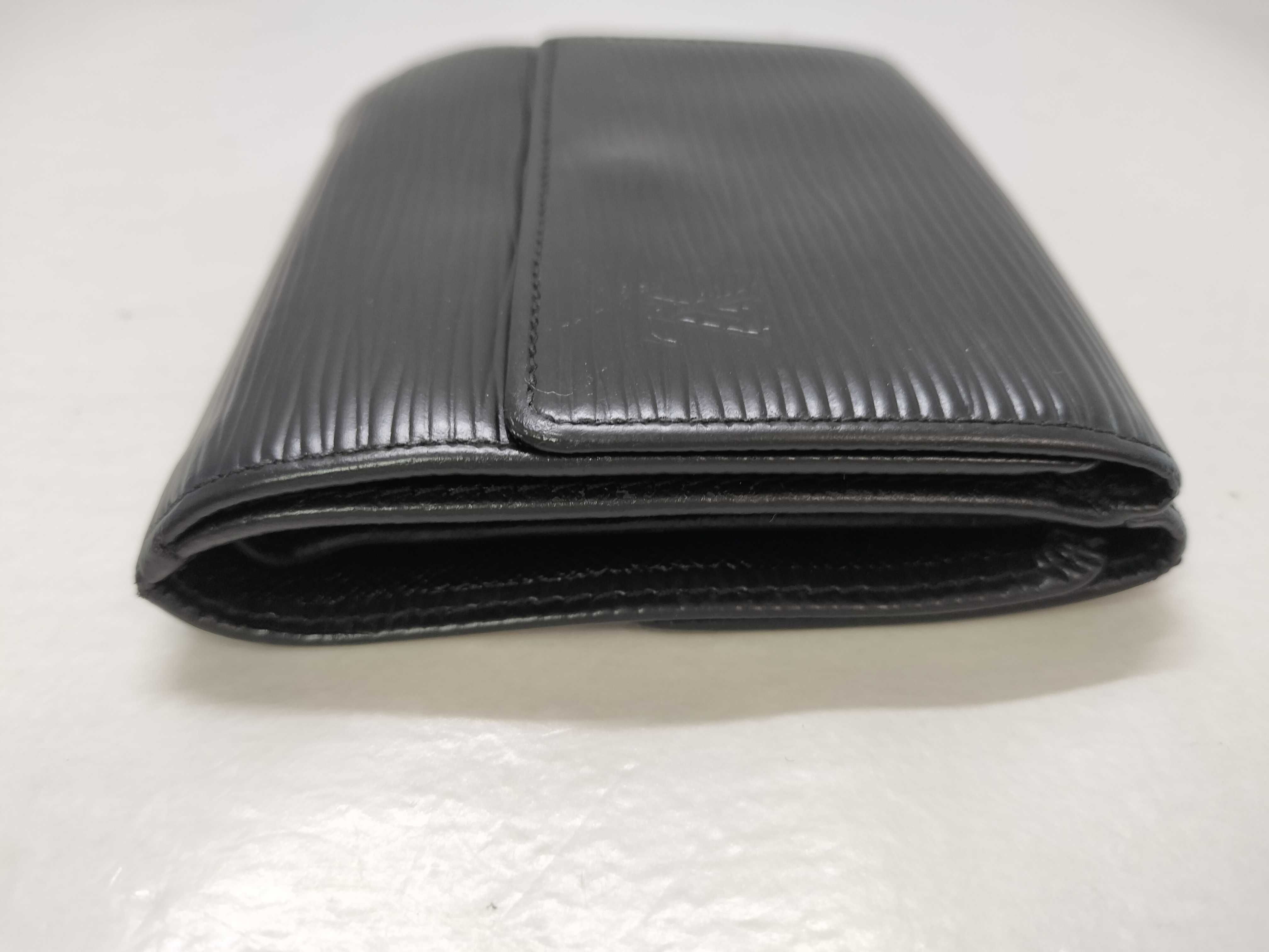Epi Leather Bi-fold Wallet, Black, Serial Number — view 5