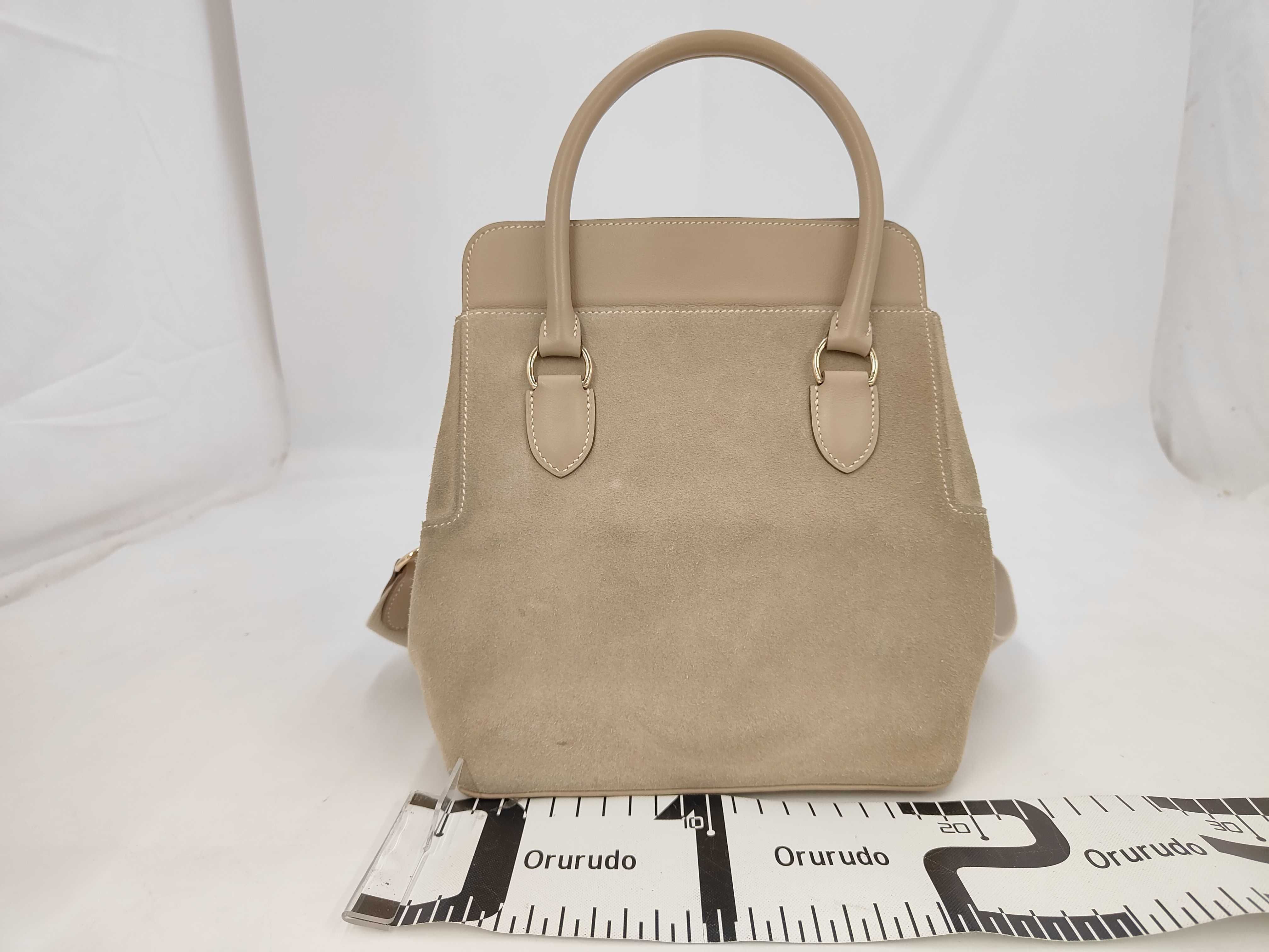 Toolbox 20 Doblis Beige Handbag with Gold Hardware ( P Stamp) — view 2