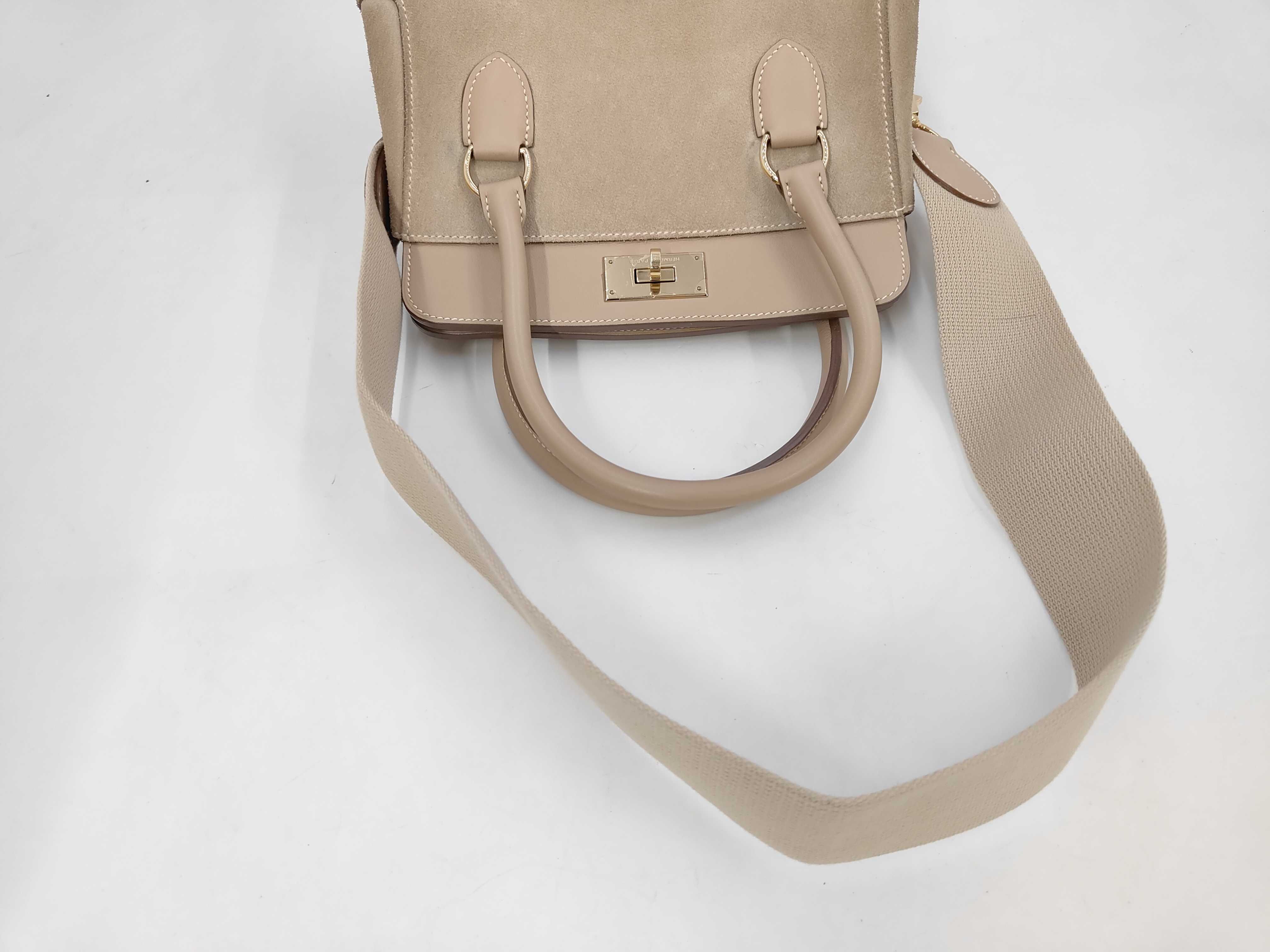 Toolbox 20 Doblis Beige Handbag with Gold Hardware ( P Stamp) — view 5
