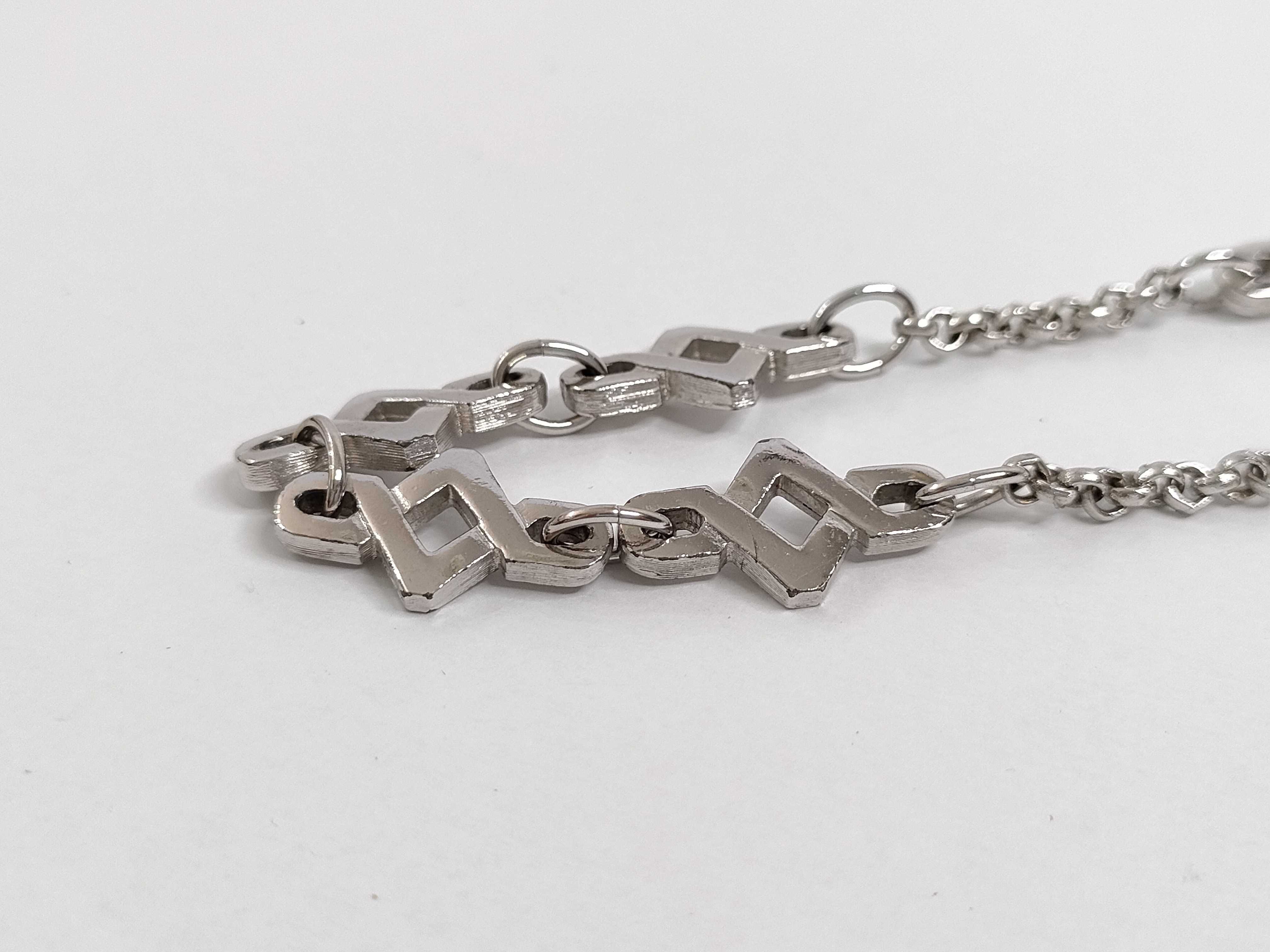 Long Chain Silver Necklace — view 2