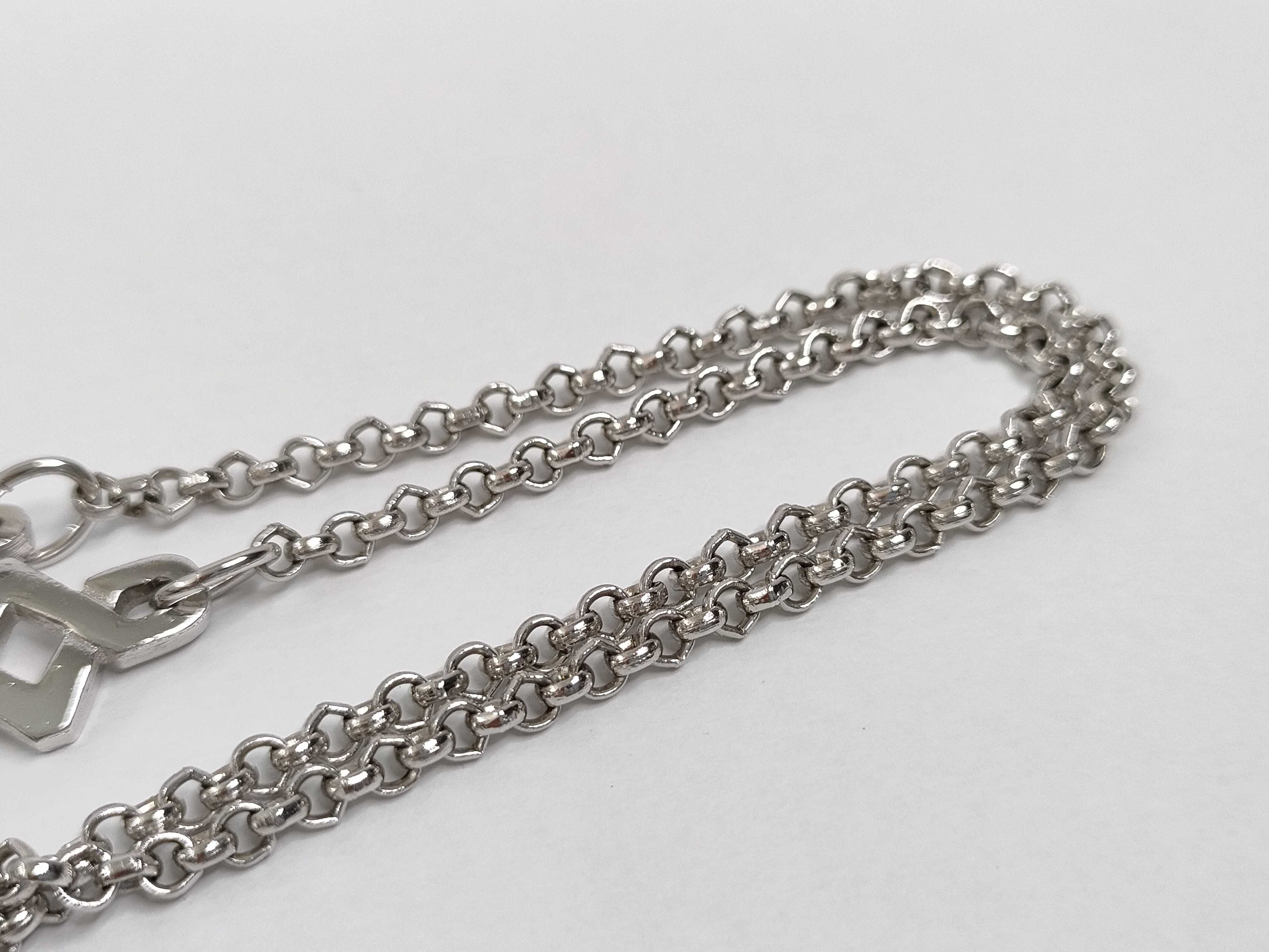 Long Chain Silver Necklace — view 6