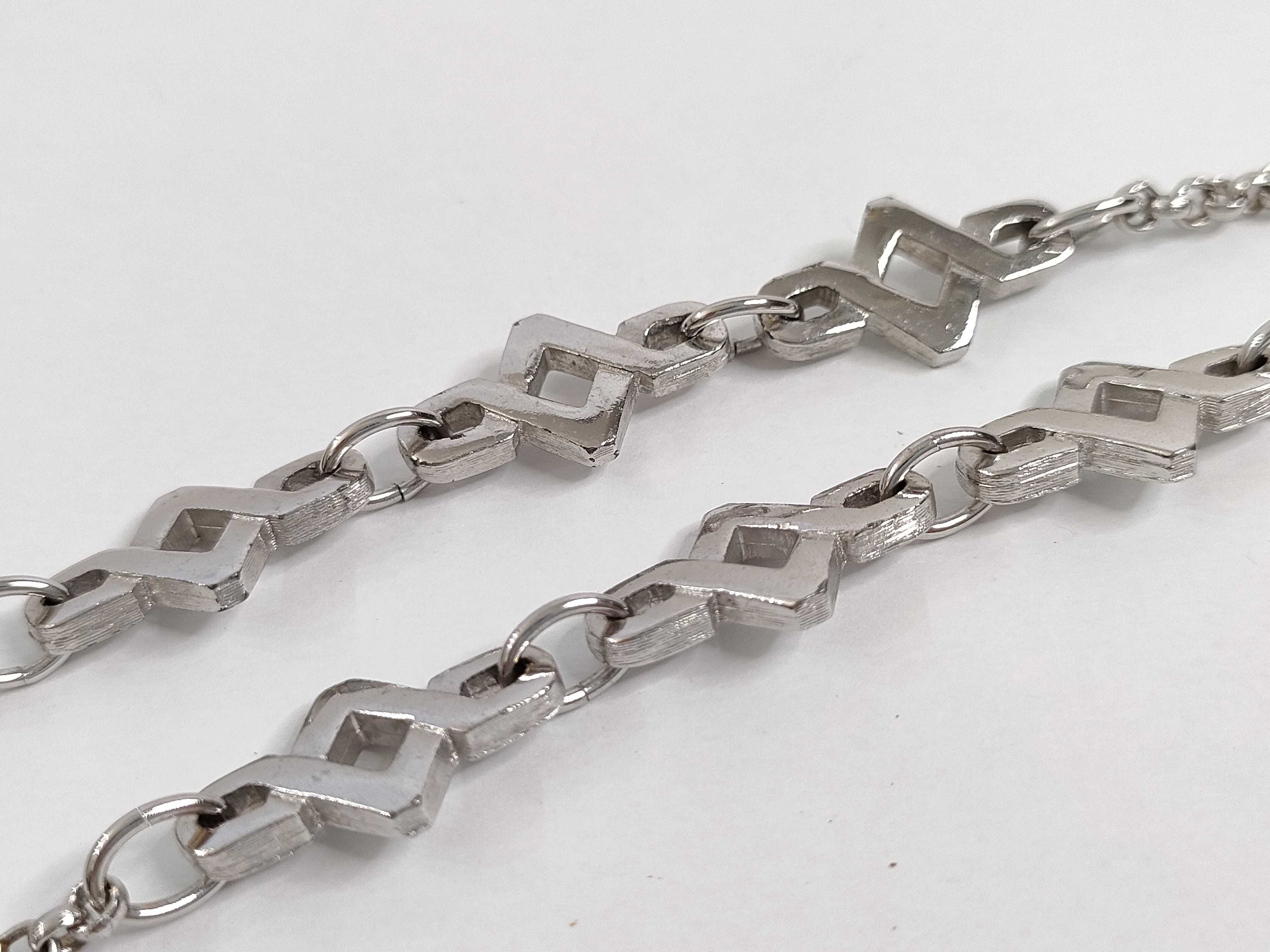 Long Chain Silver Necklace — view 7