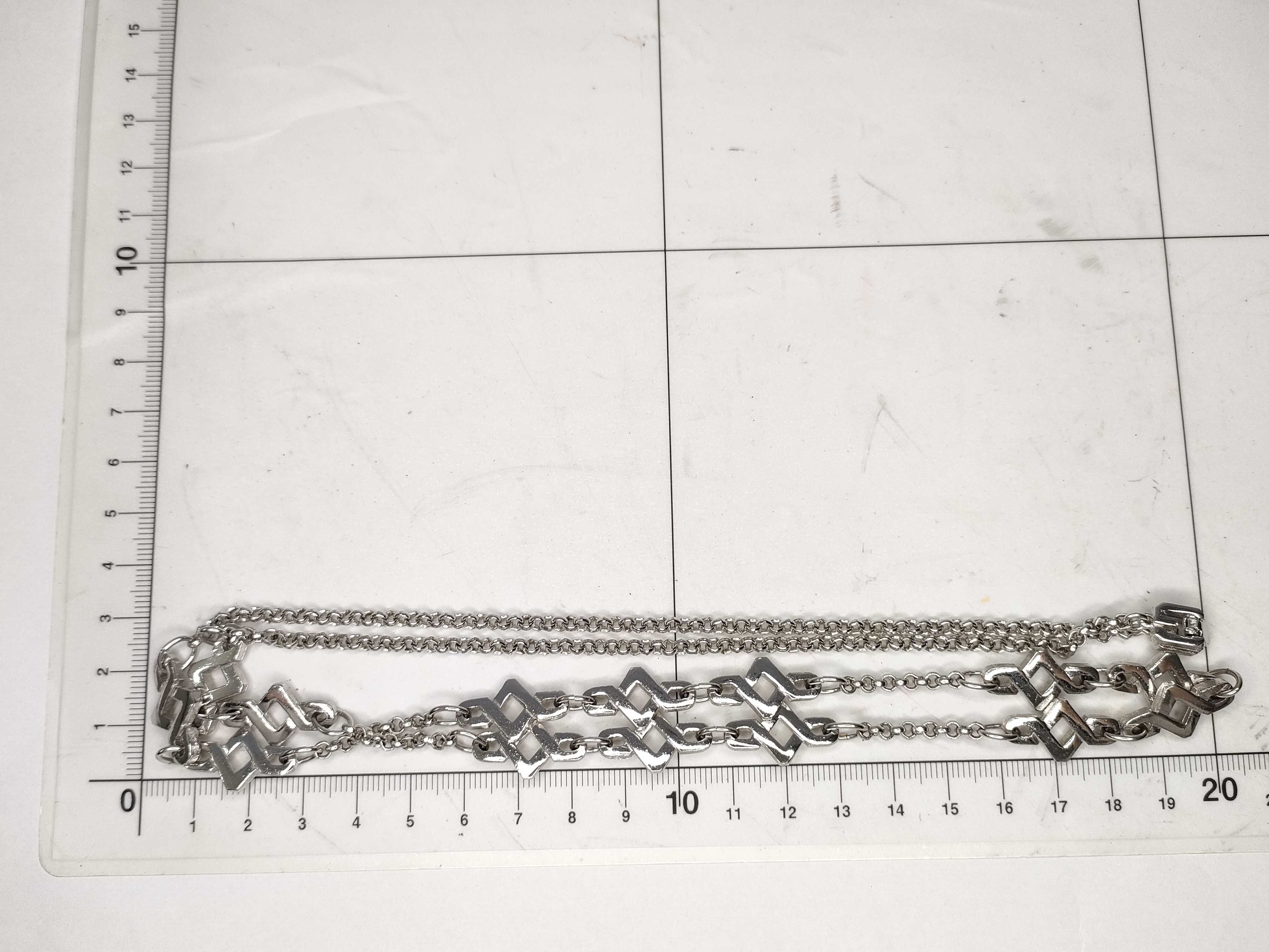 Long Chain Silver Necklace — view 10