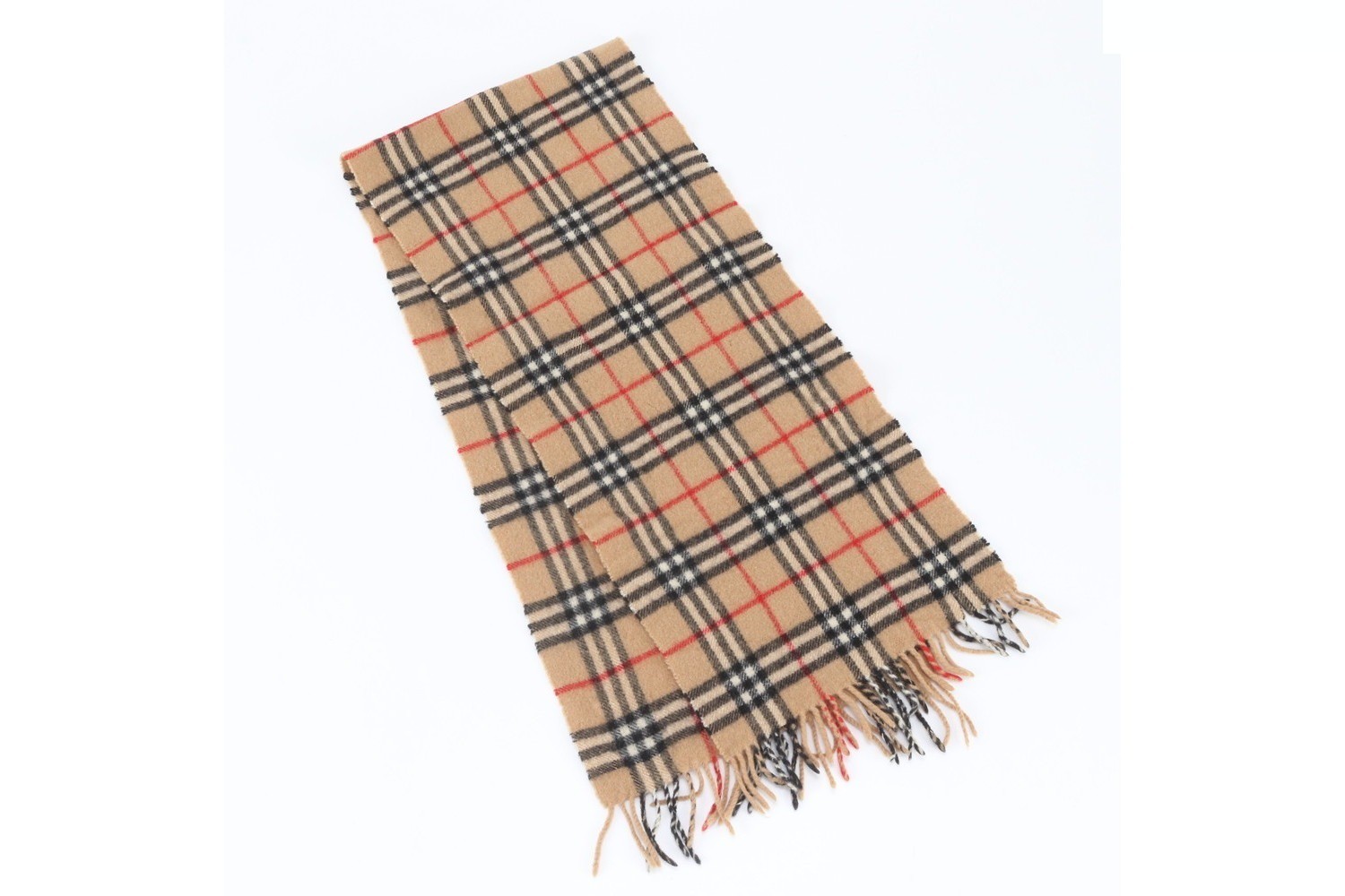 Nova Check scarf with tags attached. — view 2
