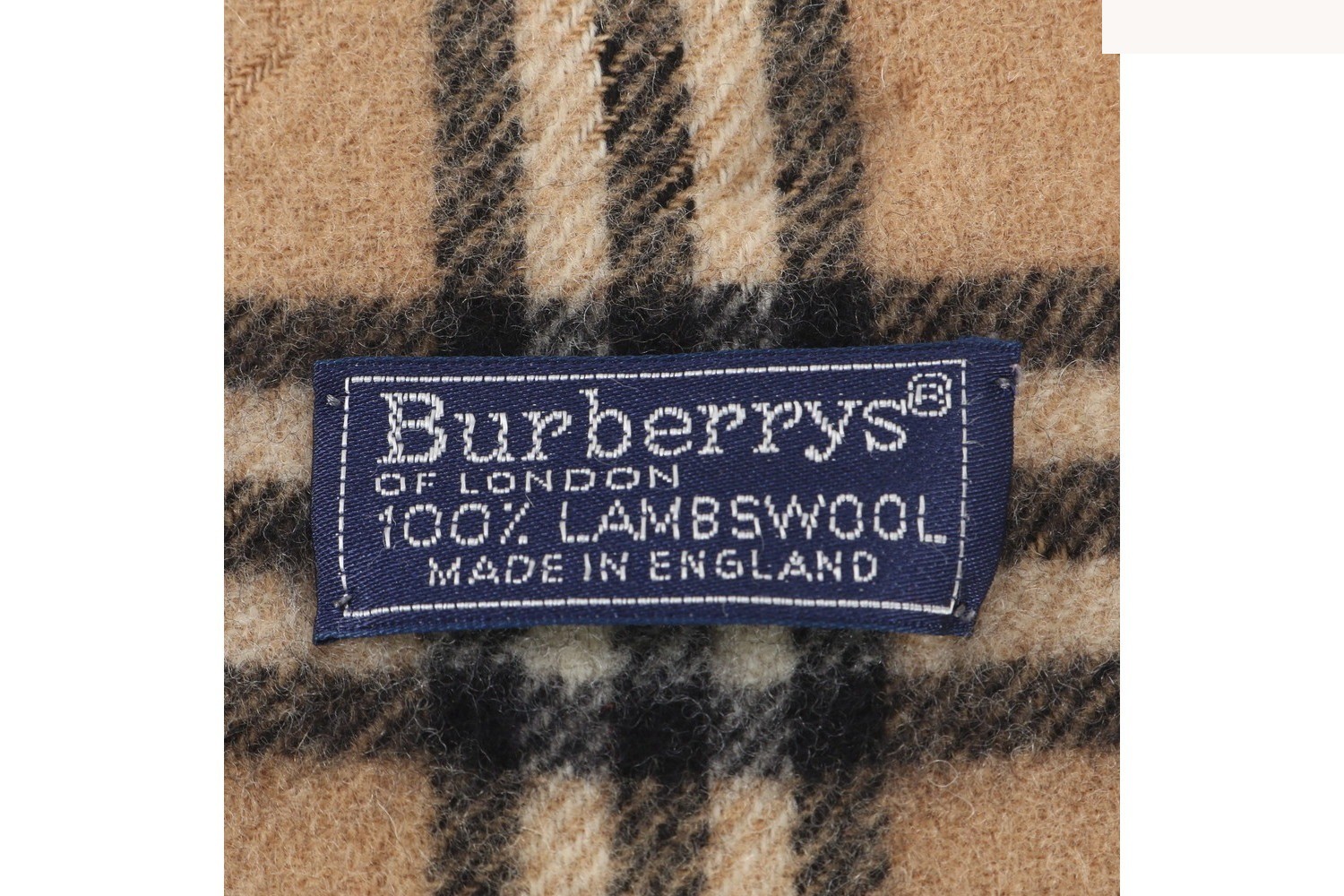 Nova Check scarf with tags attached. — view 3