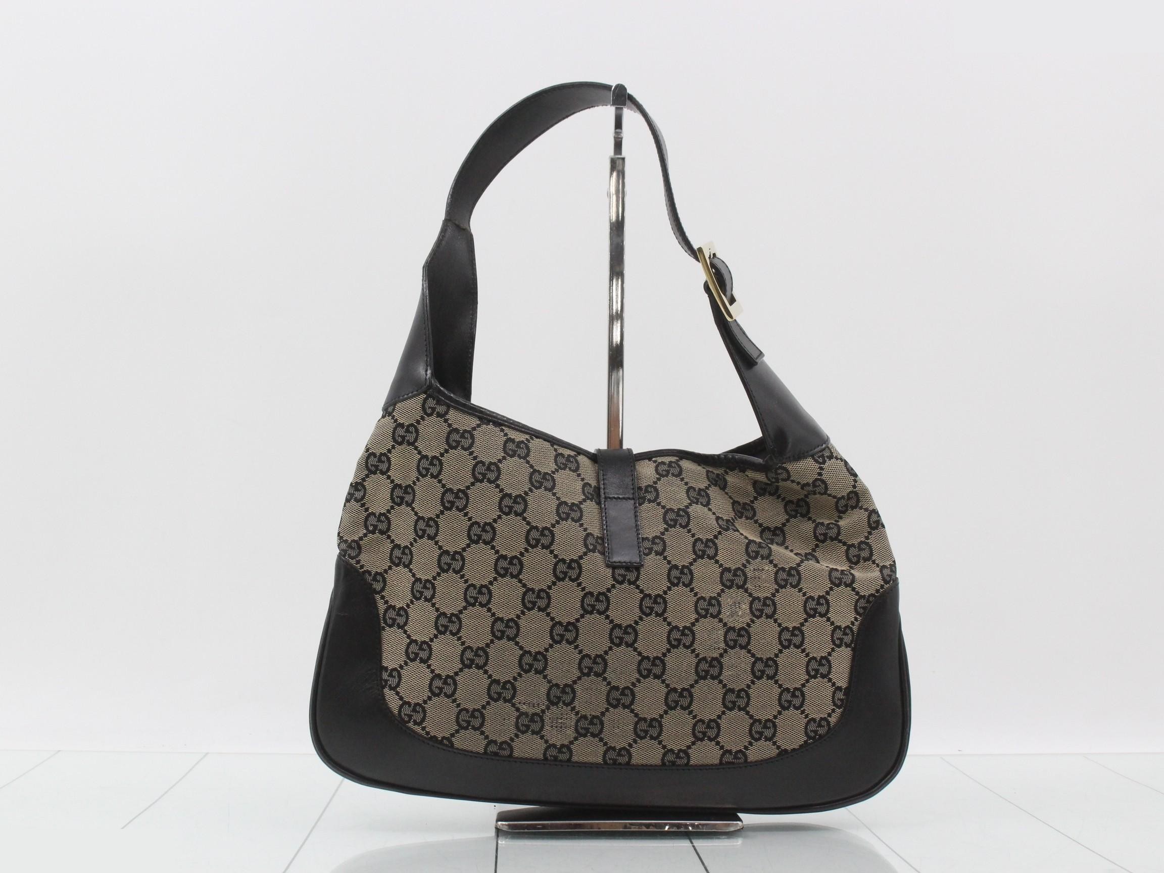 Jackie GG Canvas/Leather One-Shoulder Bag — view 2