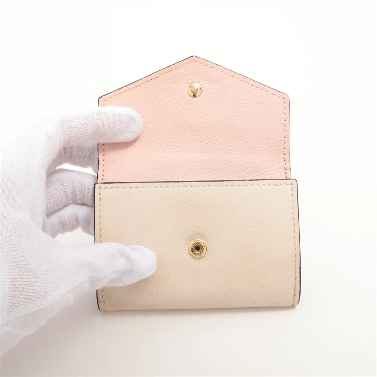 LV logo Portefeuille Lock Mini M80984 Black x Ivory Compact Wallet with Initials, RFID Compatible — view 3