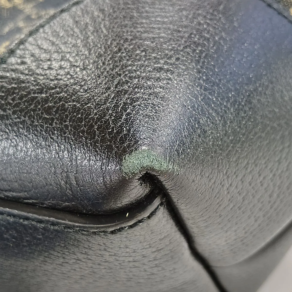 GG Denim x Leather Tote Bag Black 631685 — view 11