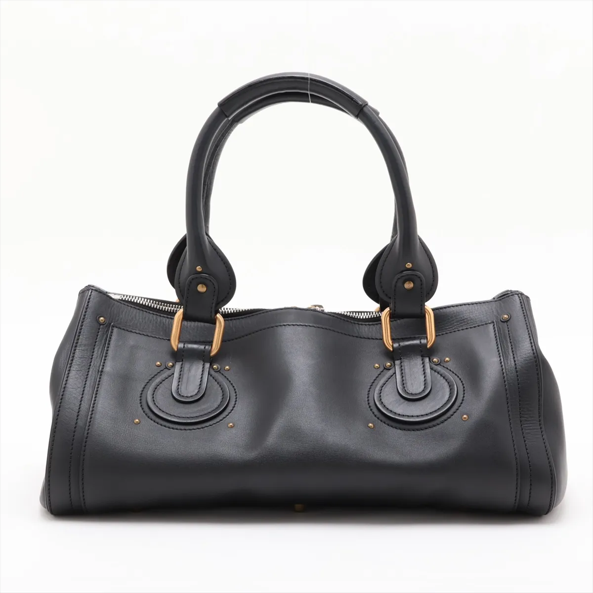 Paddington Leather Handbag, Black — view 2