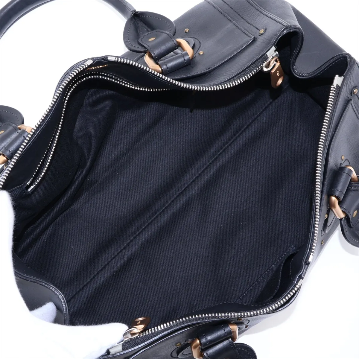 Paddington Leather Handbag, Black — view 7