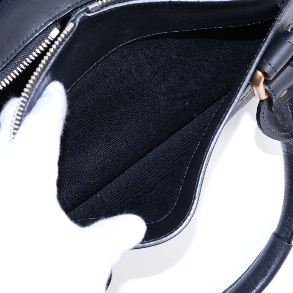 Paddington Leather Handbag, Black — view 9