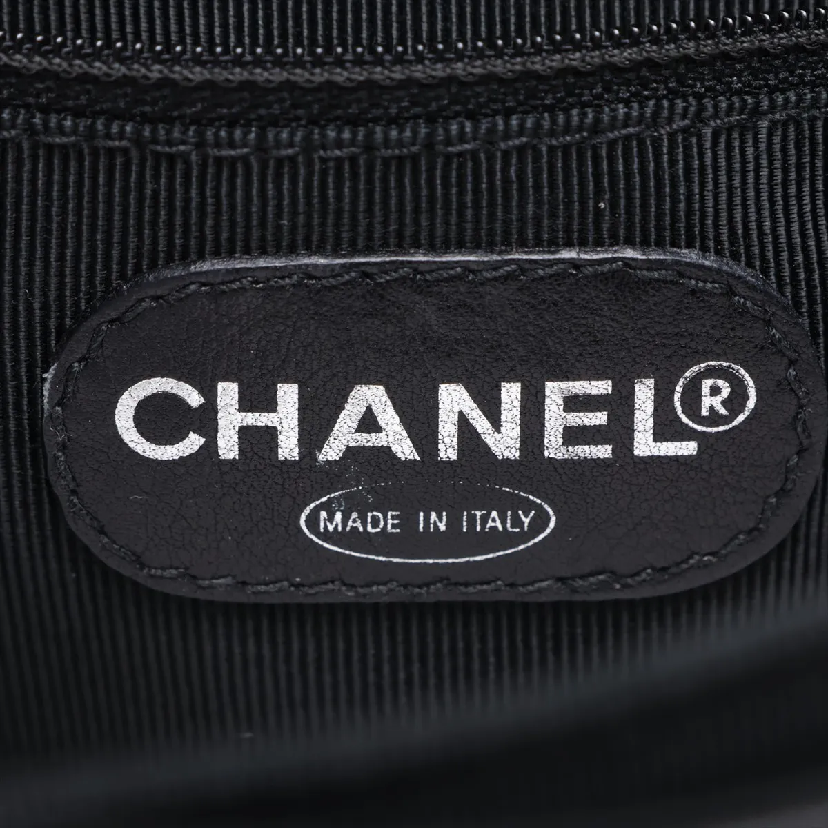 Coco Mark Lambskin Chain Backpack, Black with Silver Hardware, 4041226, Series 4 — view 12
