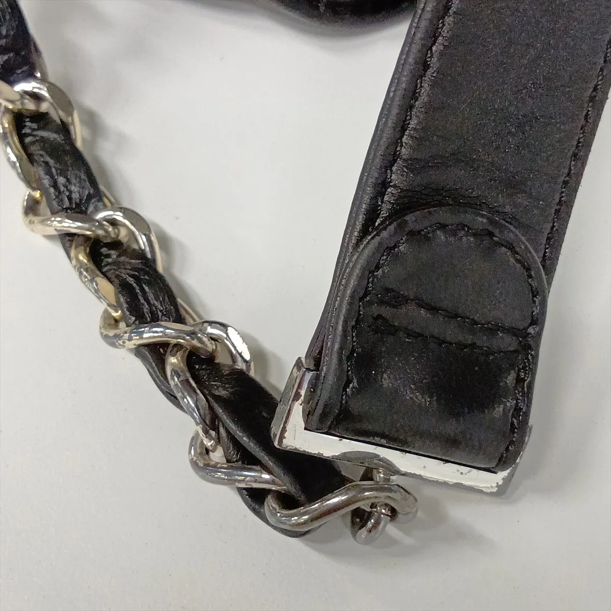 Coco Mark Lambskin Chain Backpack, Black with Silver Hardware, 4041226, Series 4 — view 14