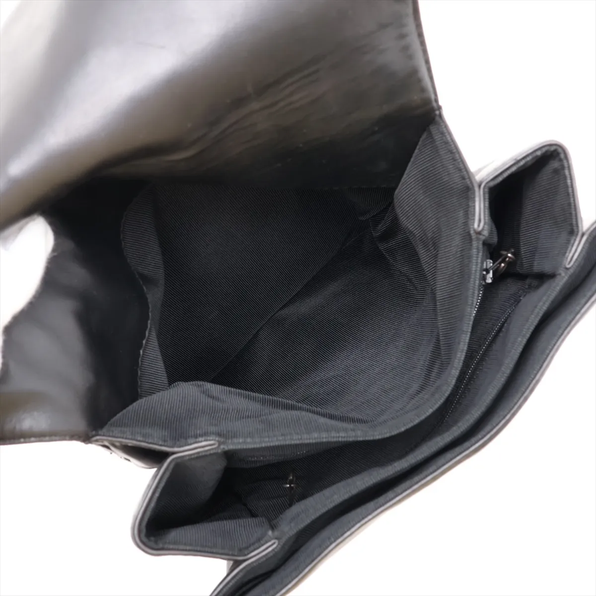 Coco Mark Lambskin Chain Backpack, Black with Silver Hardware, 4041226, Series 4 — view 9