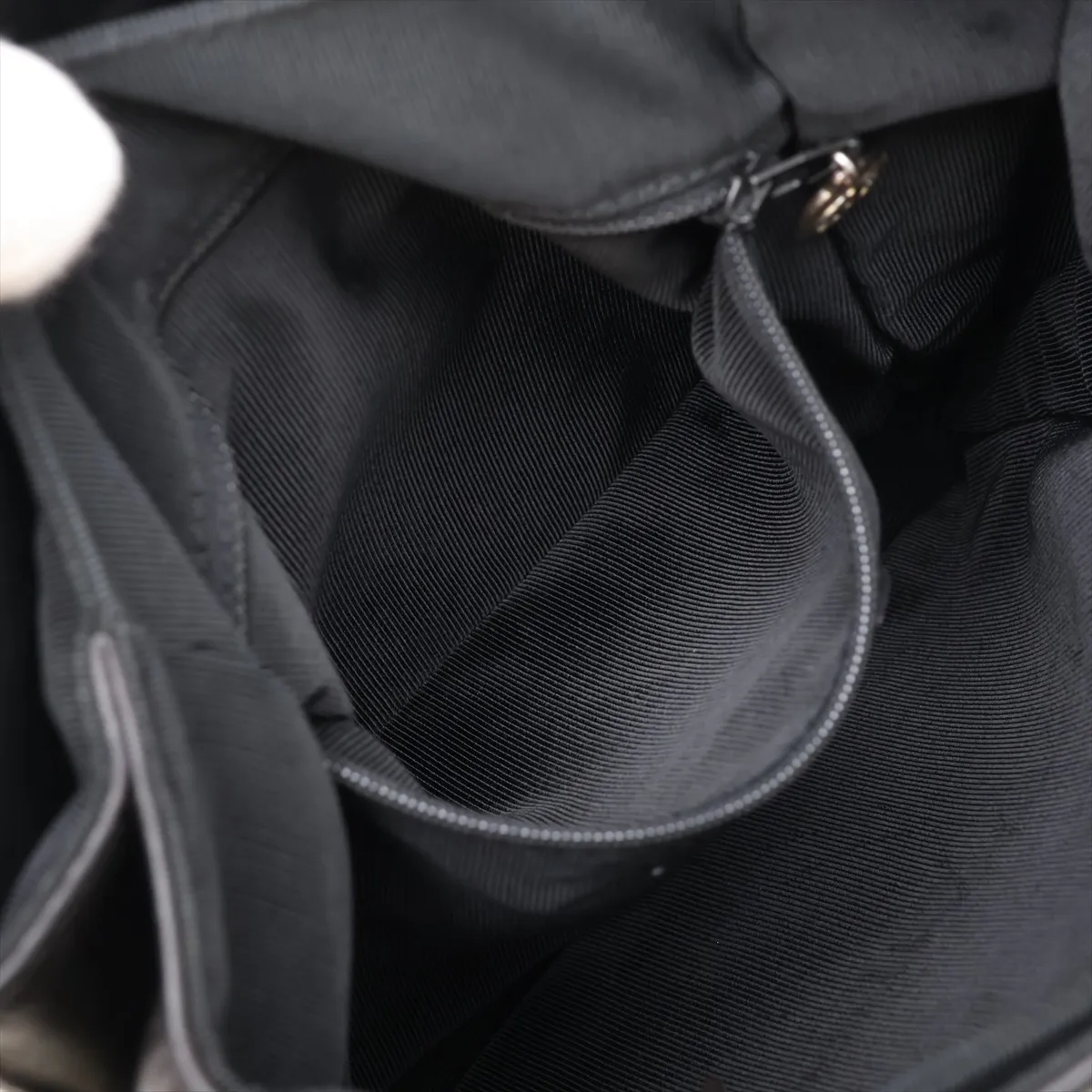 Coco Mark Lambskin Chain Backpack, Black with Silver Hardware, 4041226, Series 4 — view 10