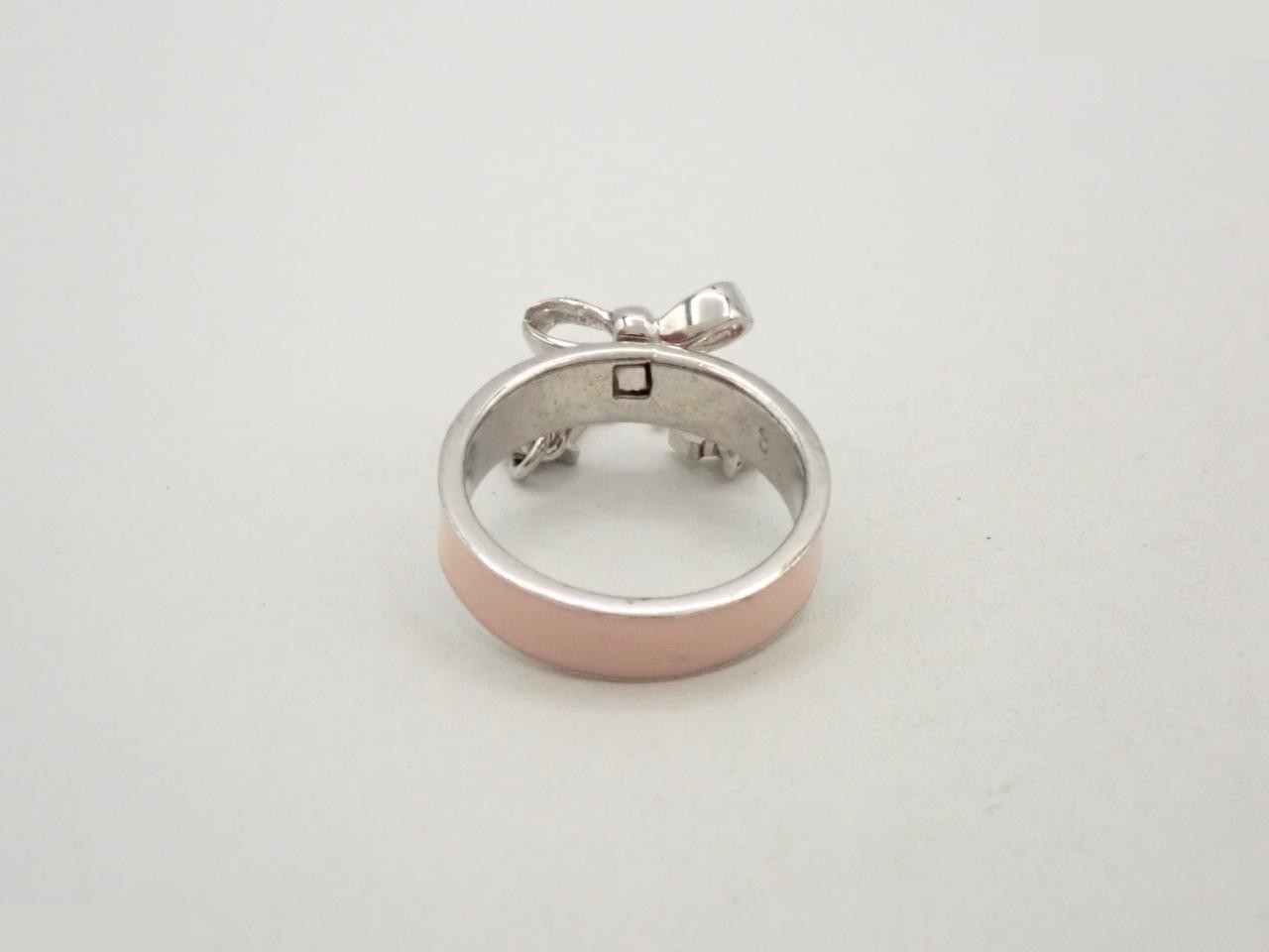 Ribbon motif CD logo ring #16 — view 2