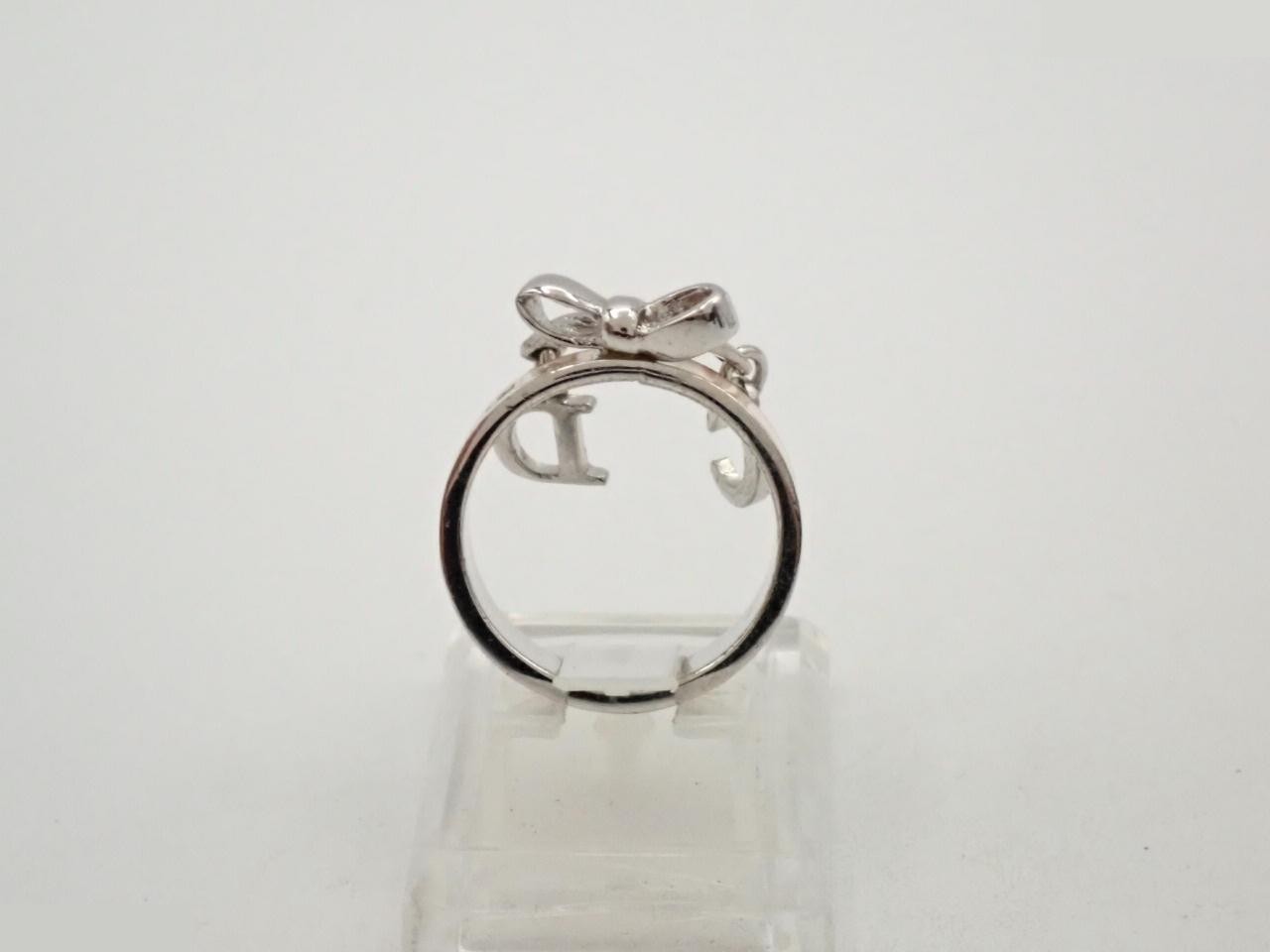 Ribbon motif CD logo ring #16 — view 3