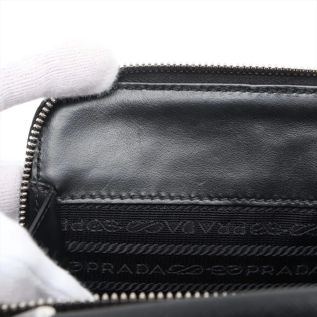 Saffiano Leather 2WAY Handbag Black — view 12