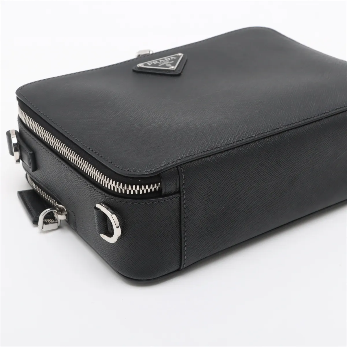 Saffiano Leather 2WAY Handbag Black — view 4
