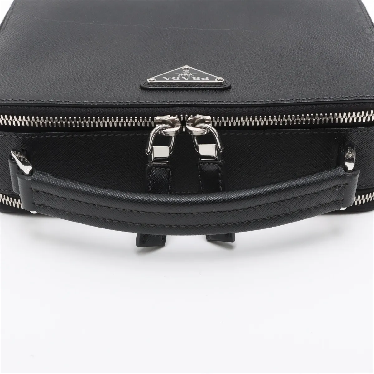 Saffiano Leather 2WAY Handbag Black — view 5