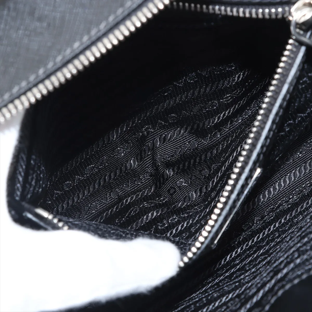 Saffiano Leather 2WAY Handbag Black — view 9