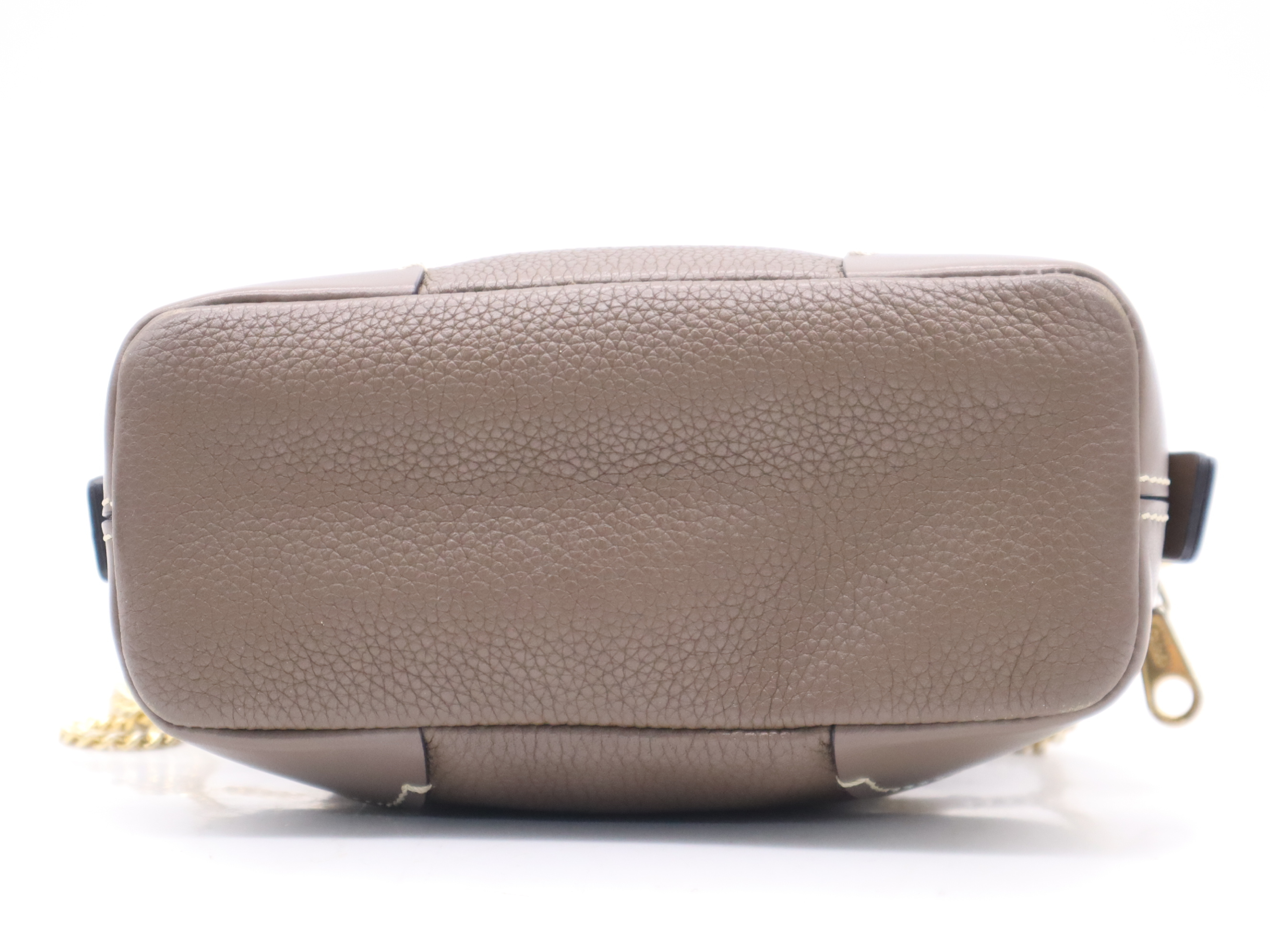 Leather Dahlia 2-Way Handbag, Brown, Gold Hardware, Shoulder Bag — view 4